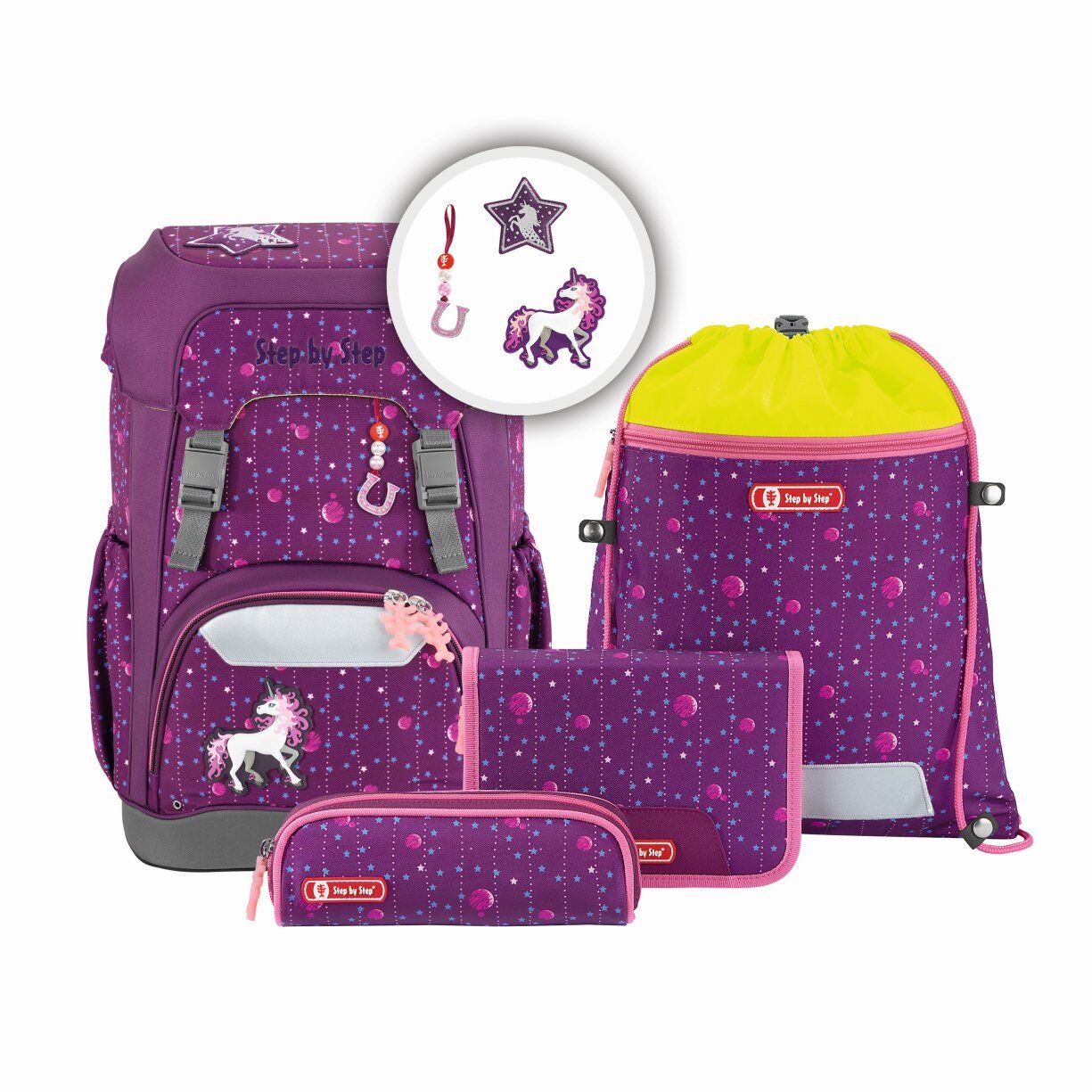 Step by Step GIANT Schulrucksack-Set "Dreamy Unicorn Nuala", 5-teilig