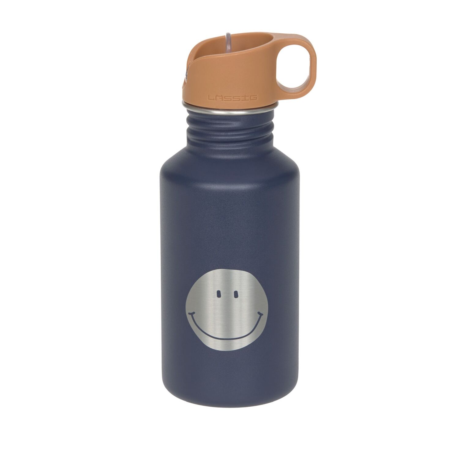 Lässig Trinkflasche Kinder - Edelstahl Little Gang Smile, navy