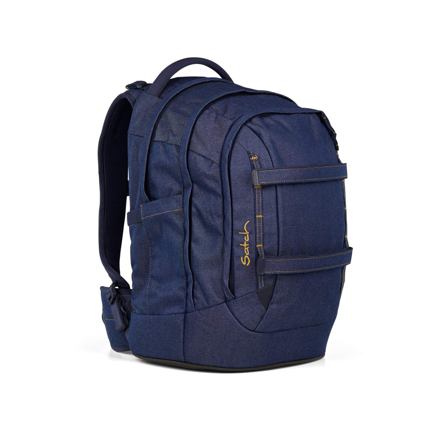 Satch pack Schulrucksack Set Denim Blue
