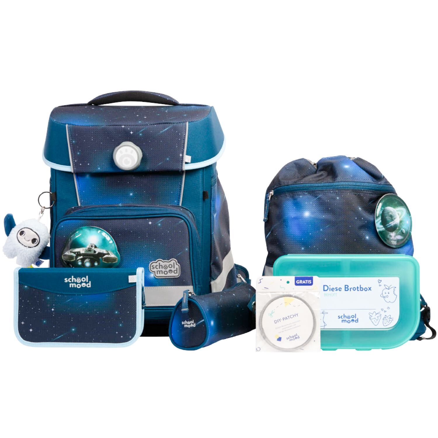 School Mood Champion Maxx Pro Moritz (Weltall), 7-tlg. Schulranzenset