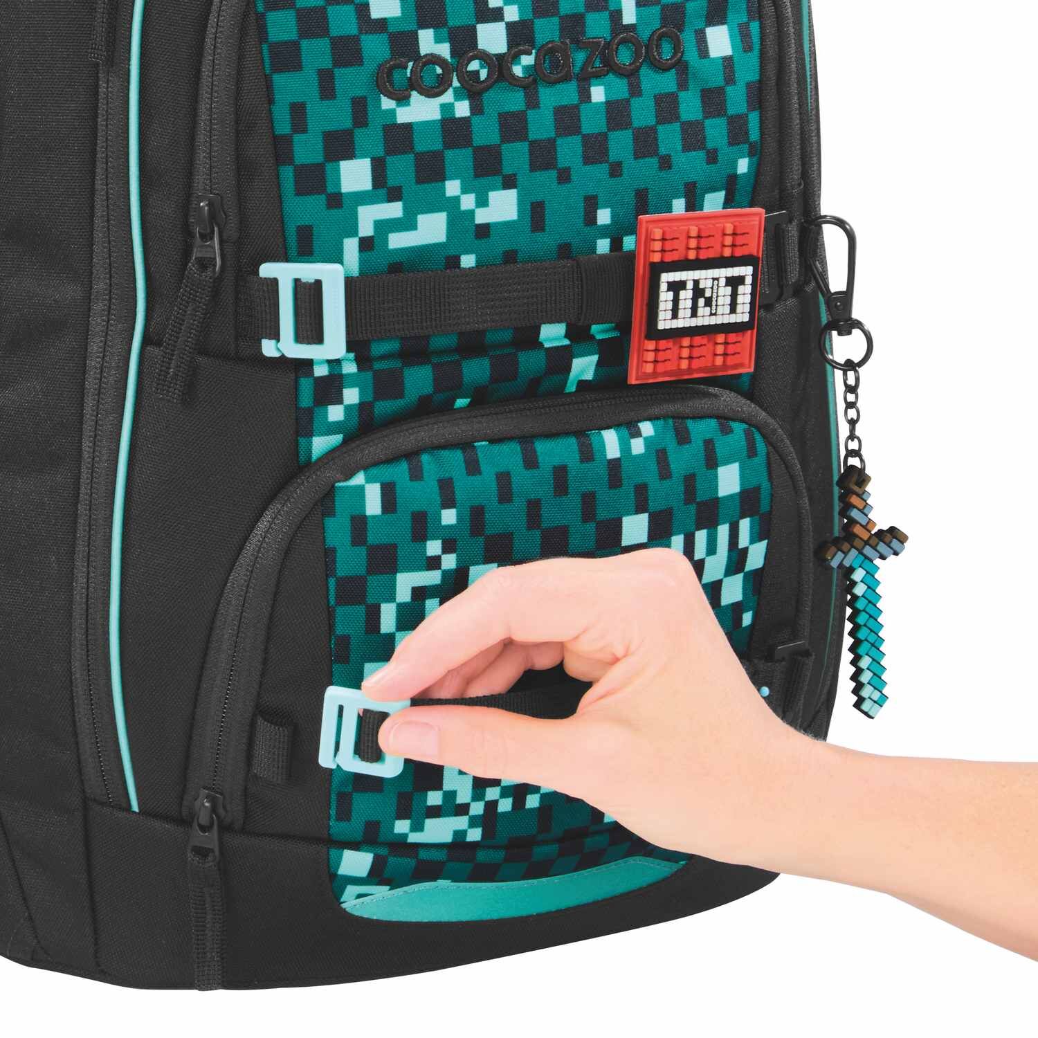 coocazoo Schulrucksack PORTER, Pixel Blox