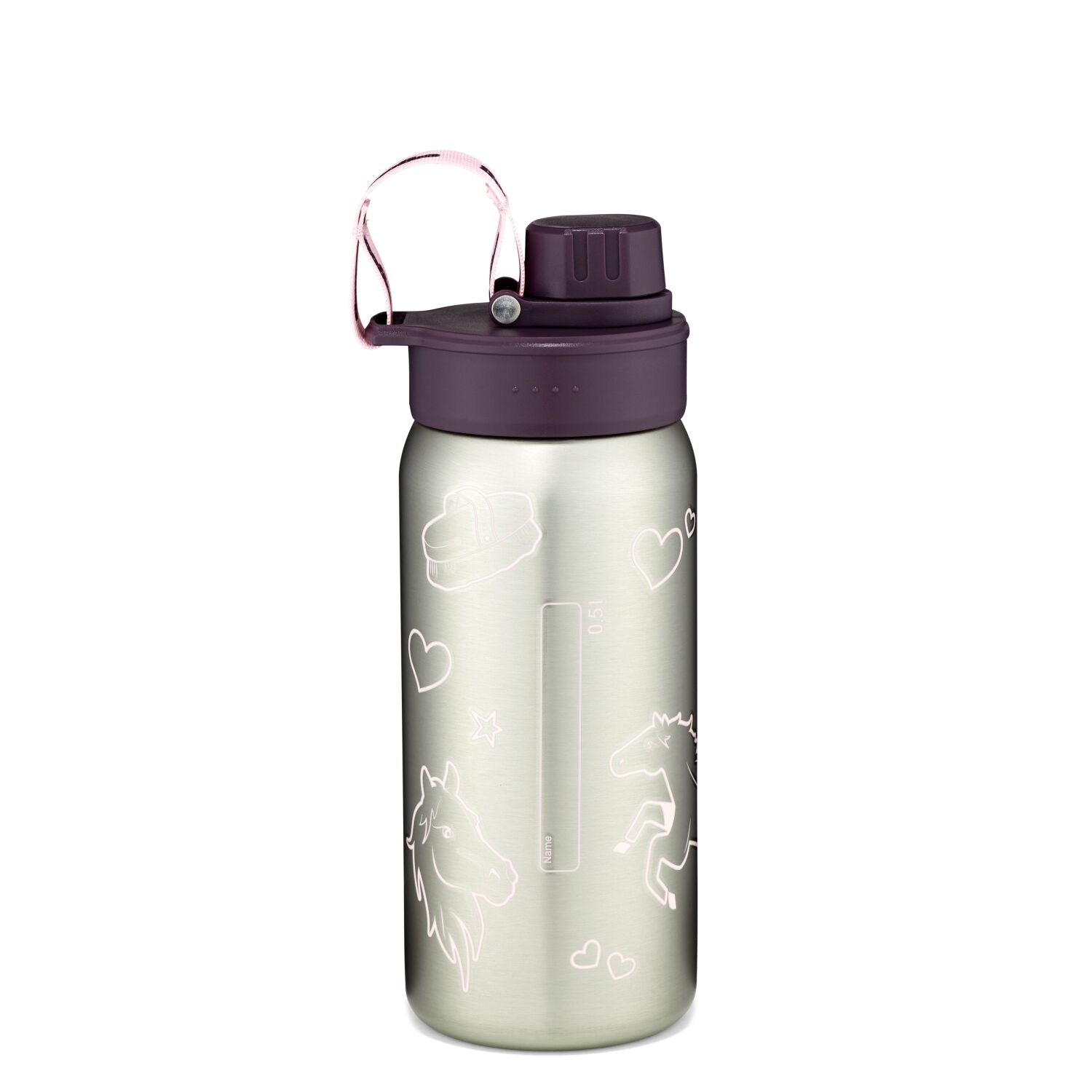 ergobag Edelstahl Trinkflasche Lila