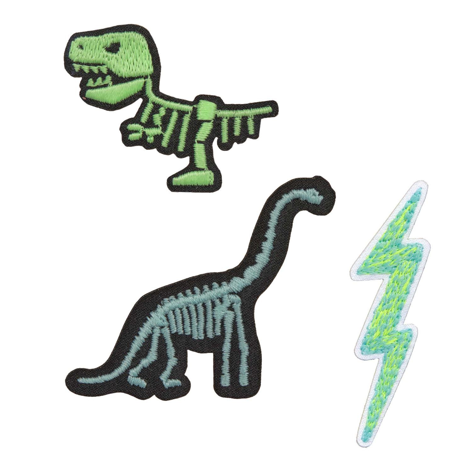 Lässig Textil-Sticker (3 Stk), Dino