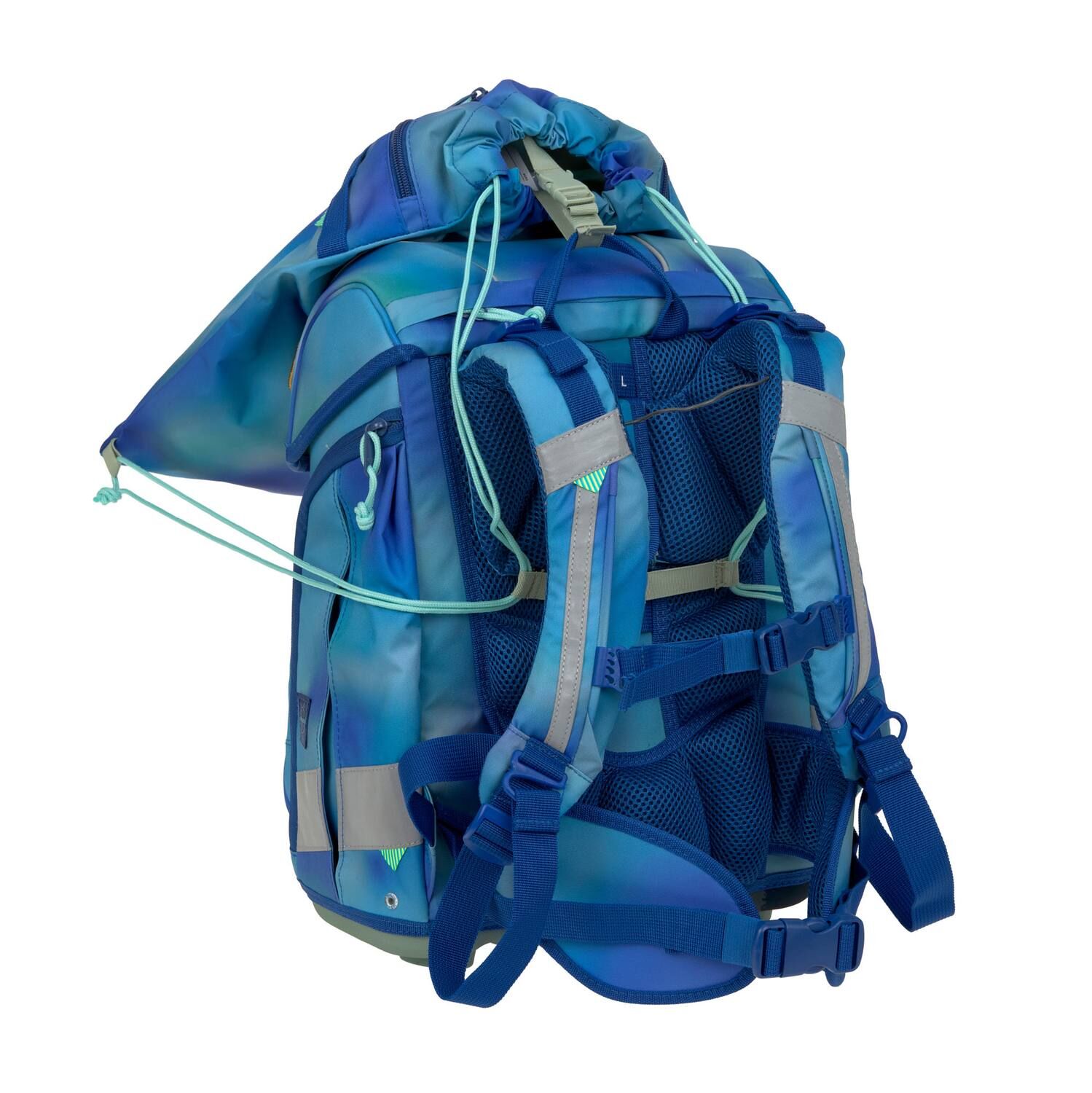 Lässig Schulranzen Set 7-teilig, Boxy gradient green/blue