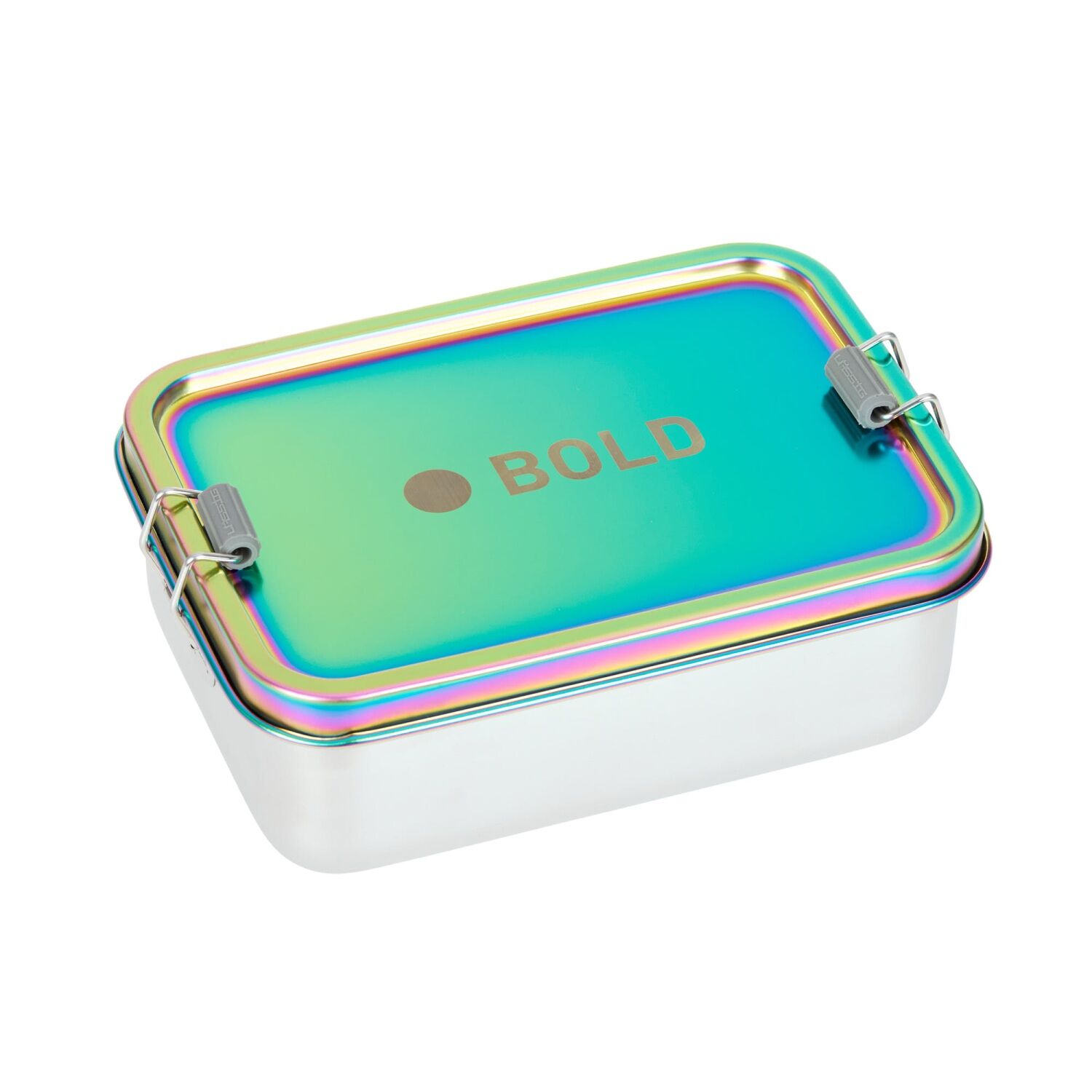 Lässig Brotdose Kinder - Edelstahl Lunchbox BOLD, rainbow