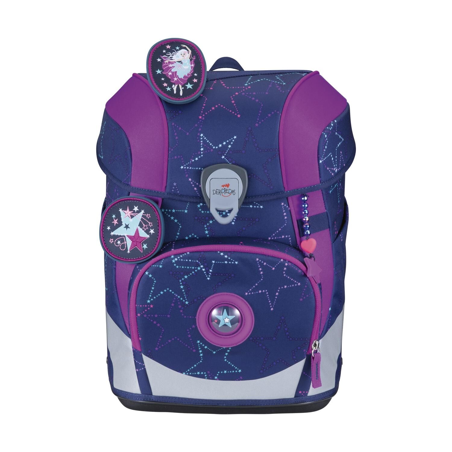 DerDieDas ErgoFlex Tiny LED Dancing Star Schulranzen-Set 5-teilig