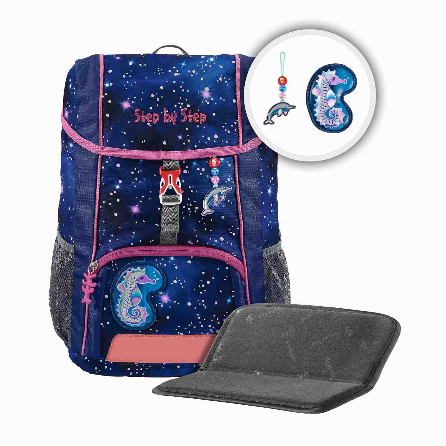 Step by Step KID REFLECT Rucksack-Set "Star Seahorse Zoe", 3-teilig