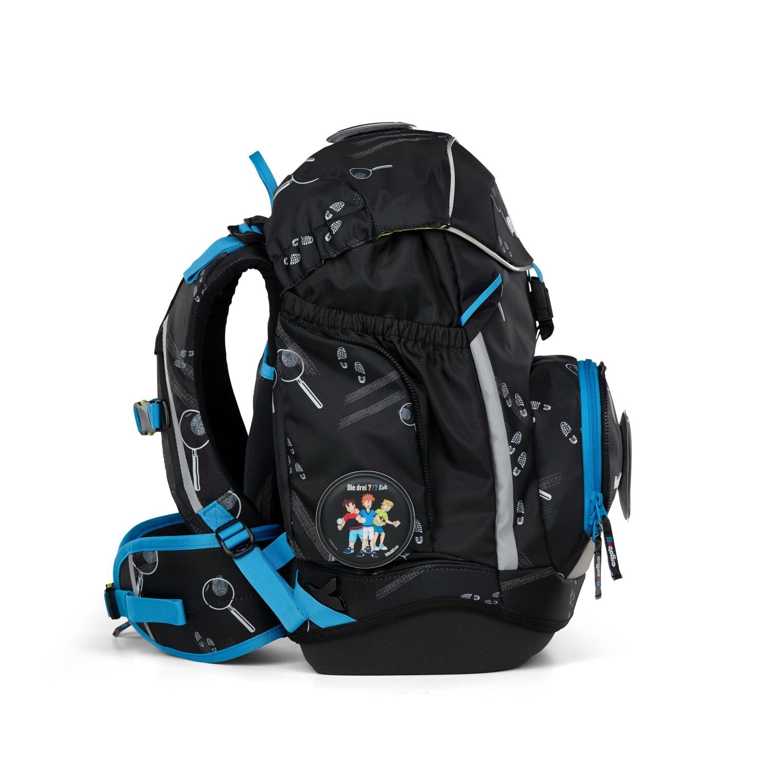 ergobag pack Schulrucksack-Set Drei Fragezeichen Kids Bärdektiv
