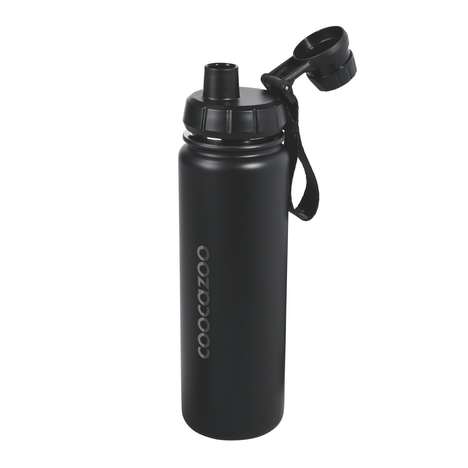 coocazoo Isolierte Edelstahl-Trinkflasche, Black