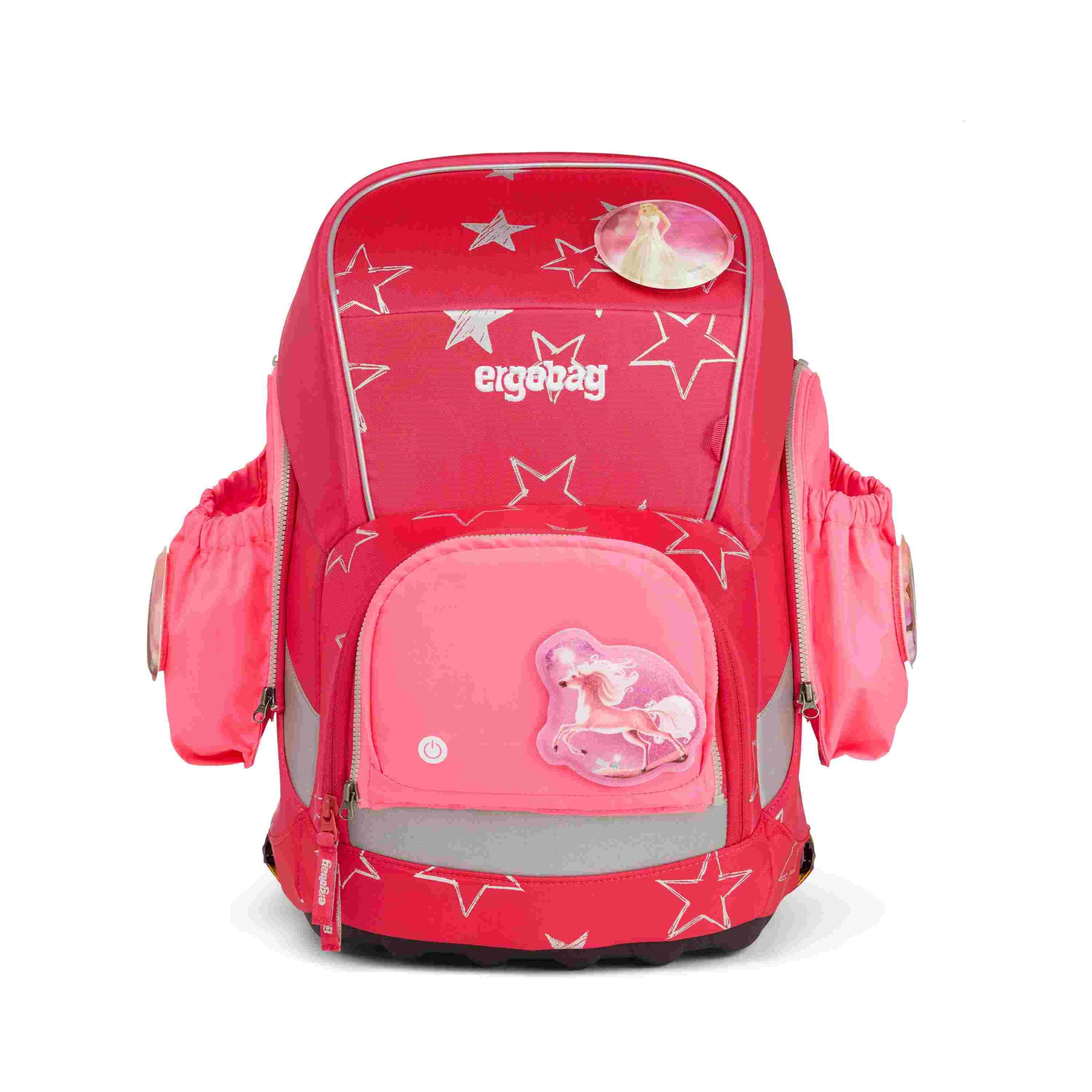 ergobag Fluo LED Seitentaschen Zip-Set Pink