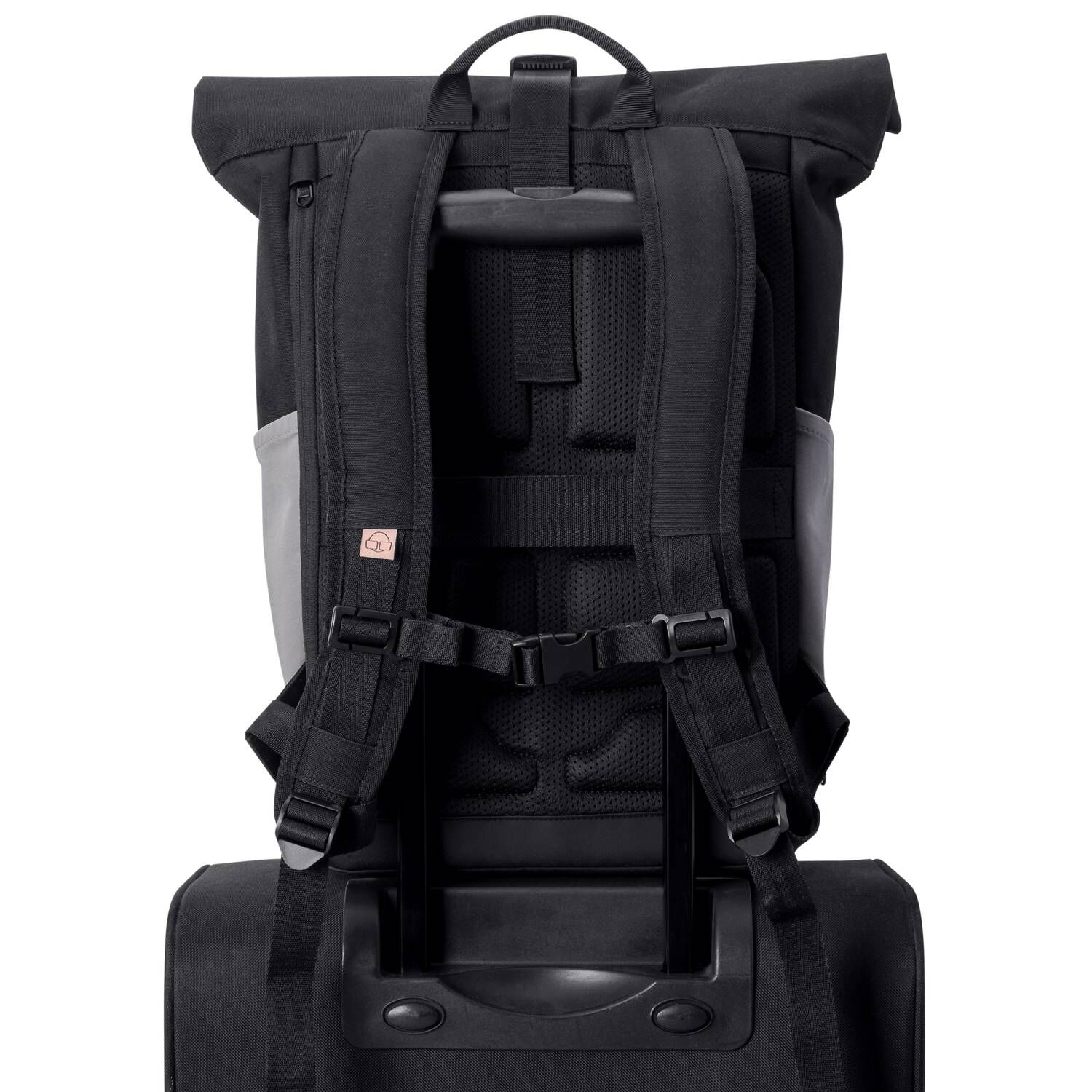 Johnny Urban Rolltop Rucksack Allen Medium Black-Rose
