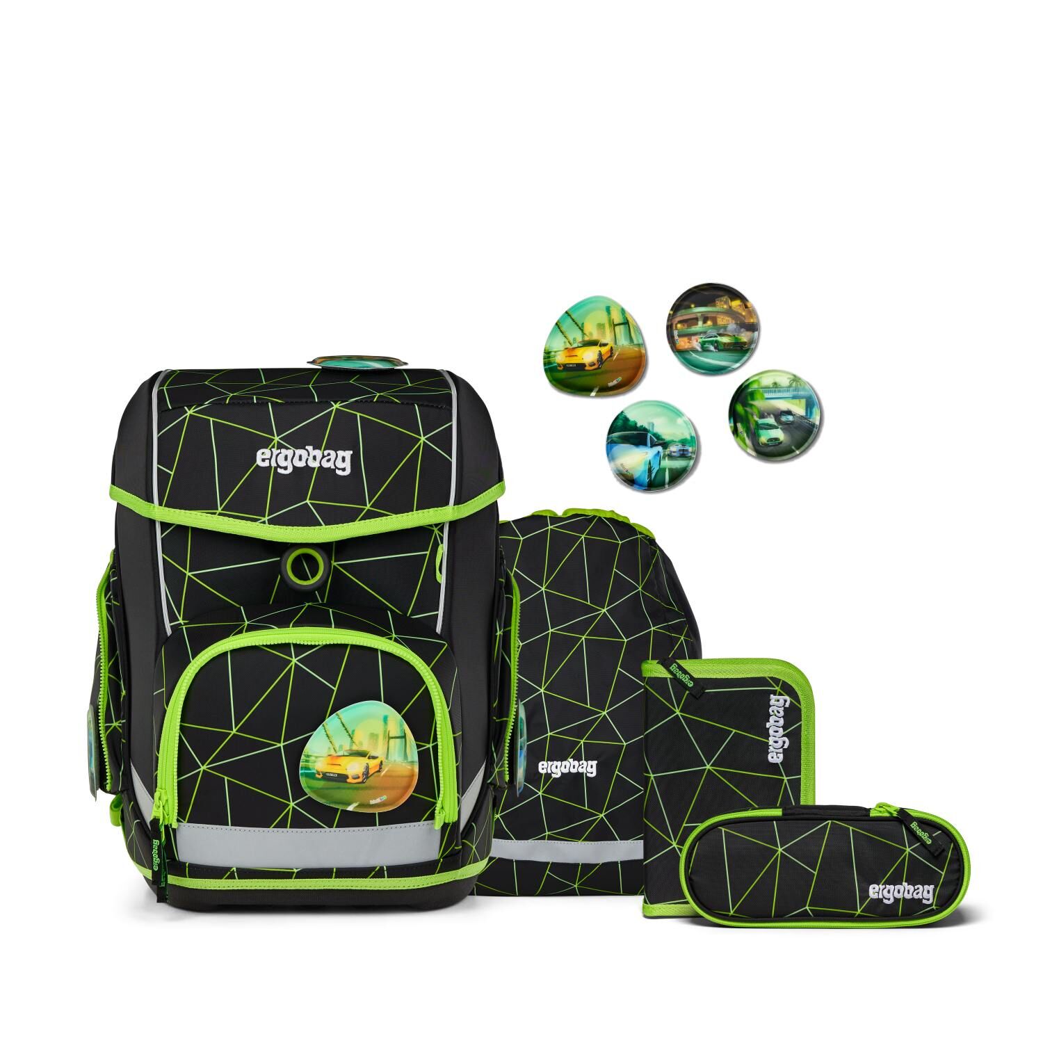 ergobag cubo Schulranzen-Set CyBär Race