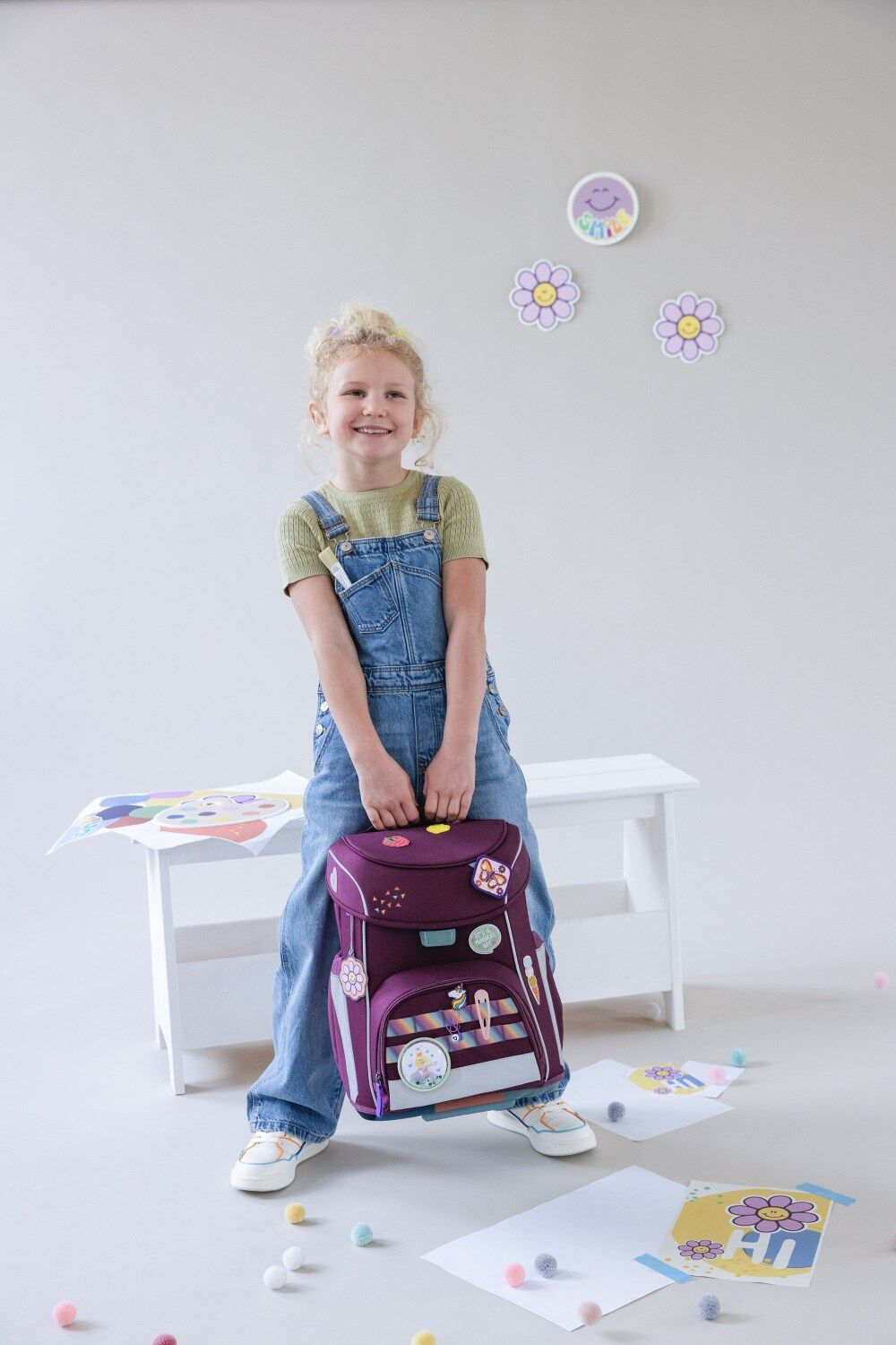 Lässig Schulranzen Set 7-teilig, Slim Unique lilac