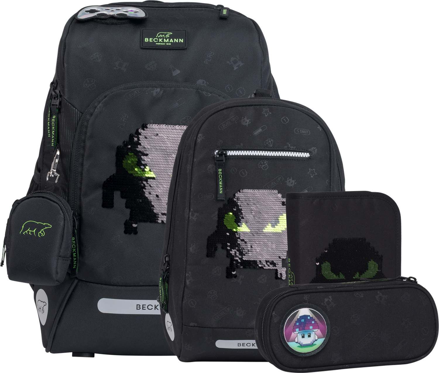 Beckmann Schulranzenset Active Air FLX 6-teiliges Set Pixel