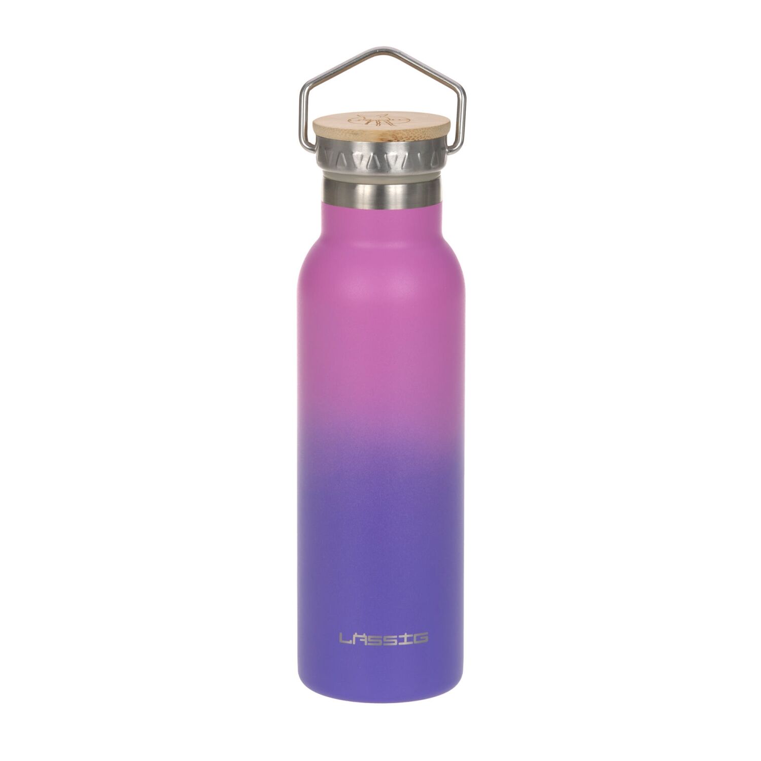 Lässig Trinkflasche Kinder - BOLD Double Walled Edelstahl 460 ml Unique, gradient purple