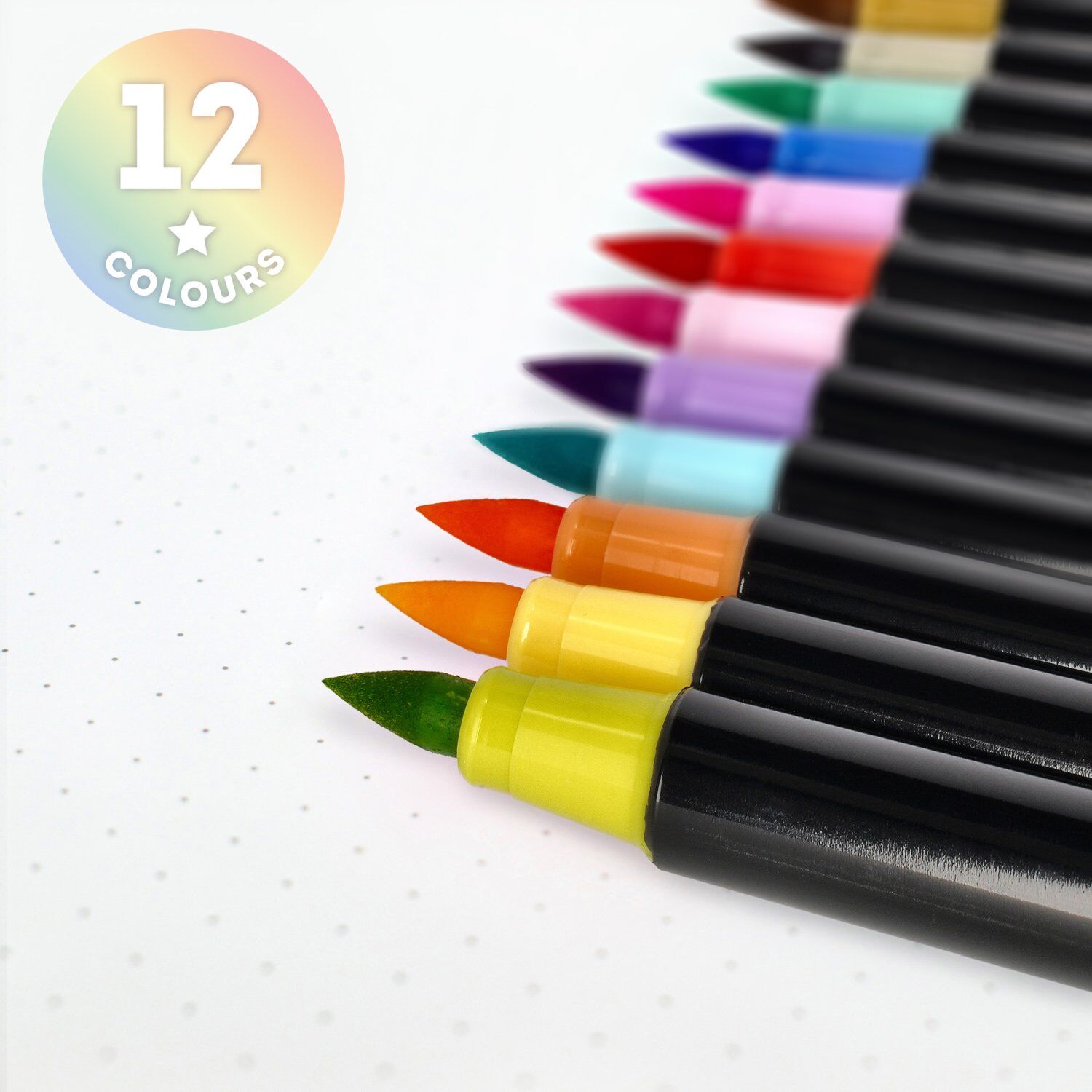 Legami Pinselstifte 12er Set - BRUSH MARKERS - PASTEL COLOURS