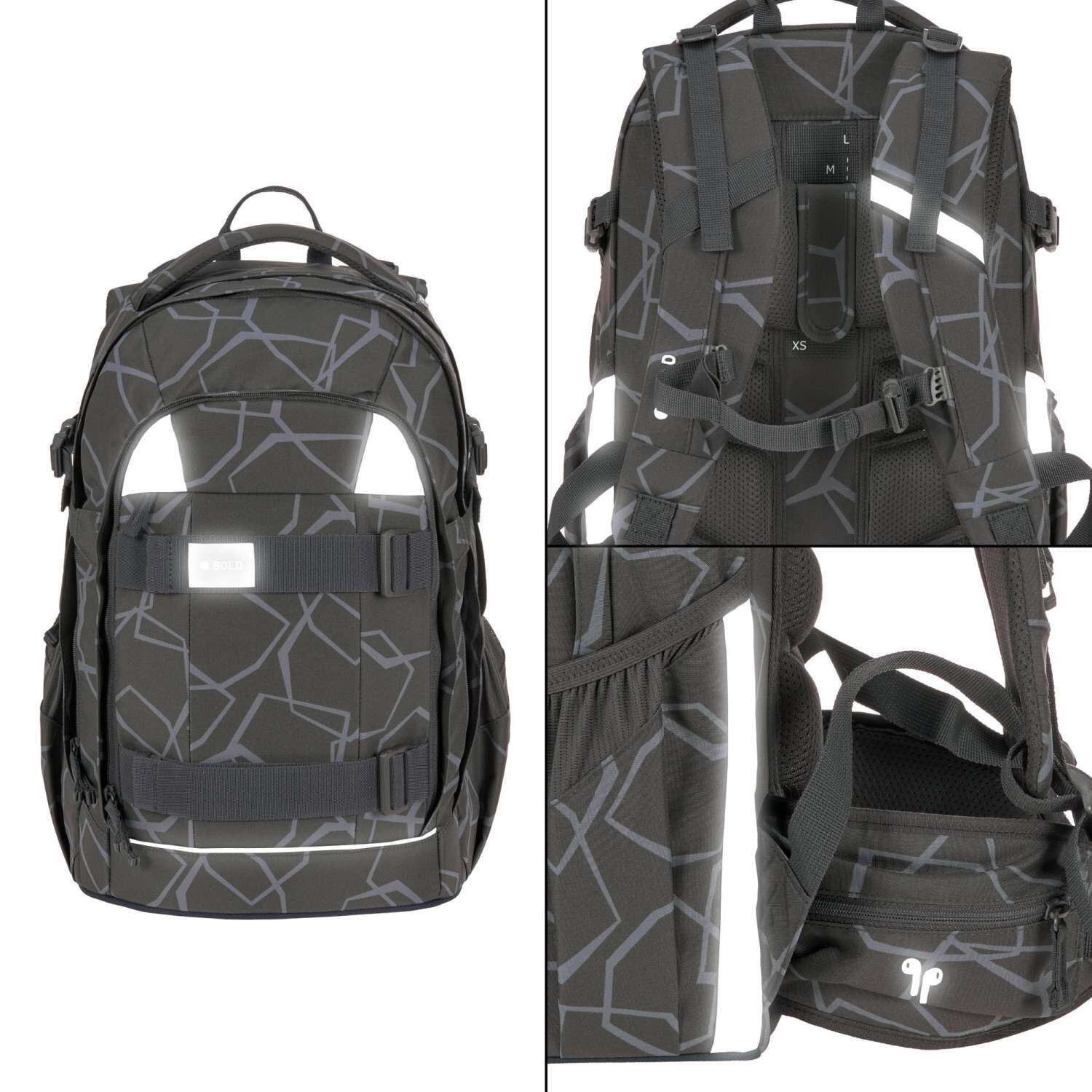 Lässig Schulrucksack BOLD Origin Edges grey