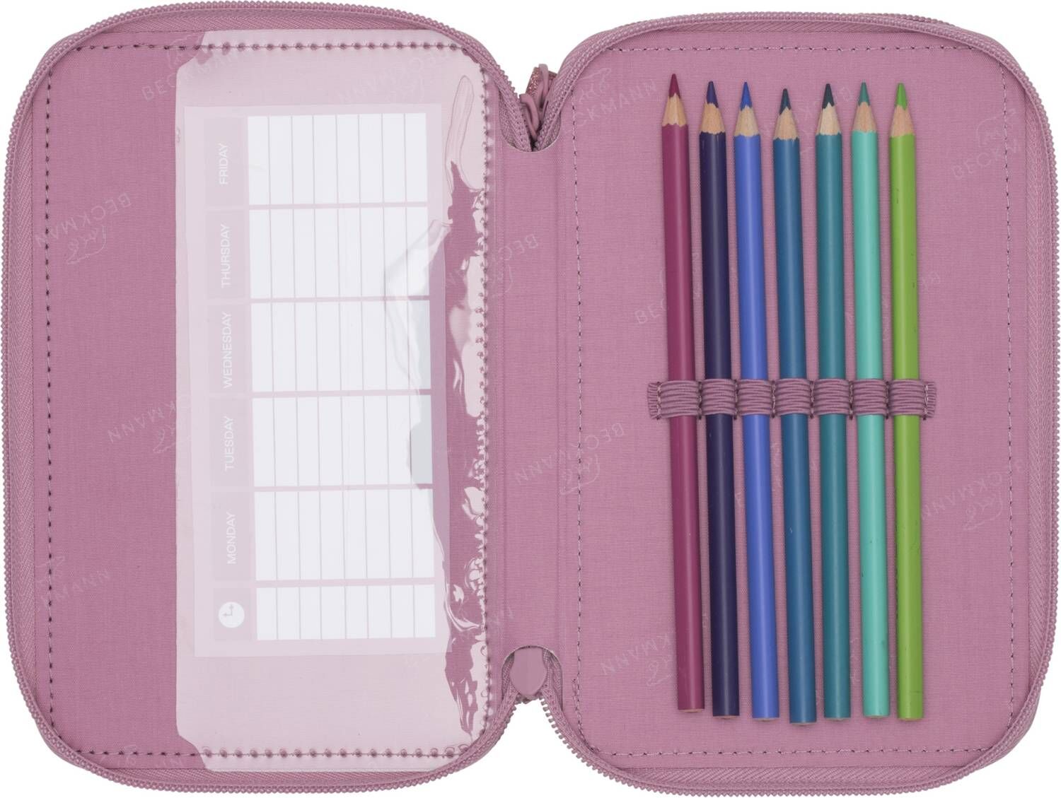 Beckmann 3-Fâchrige Federmappe Pink