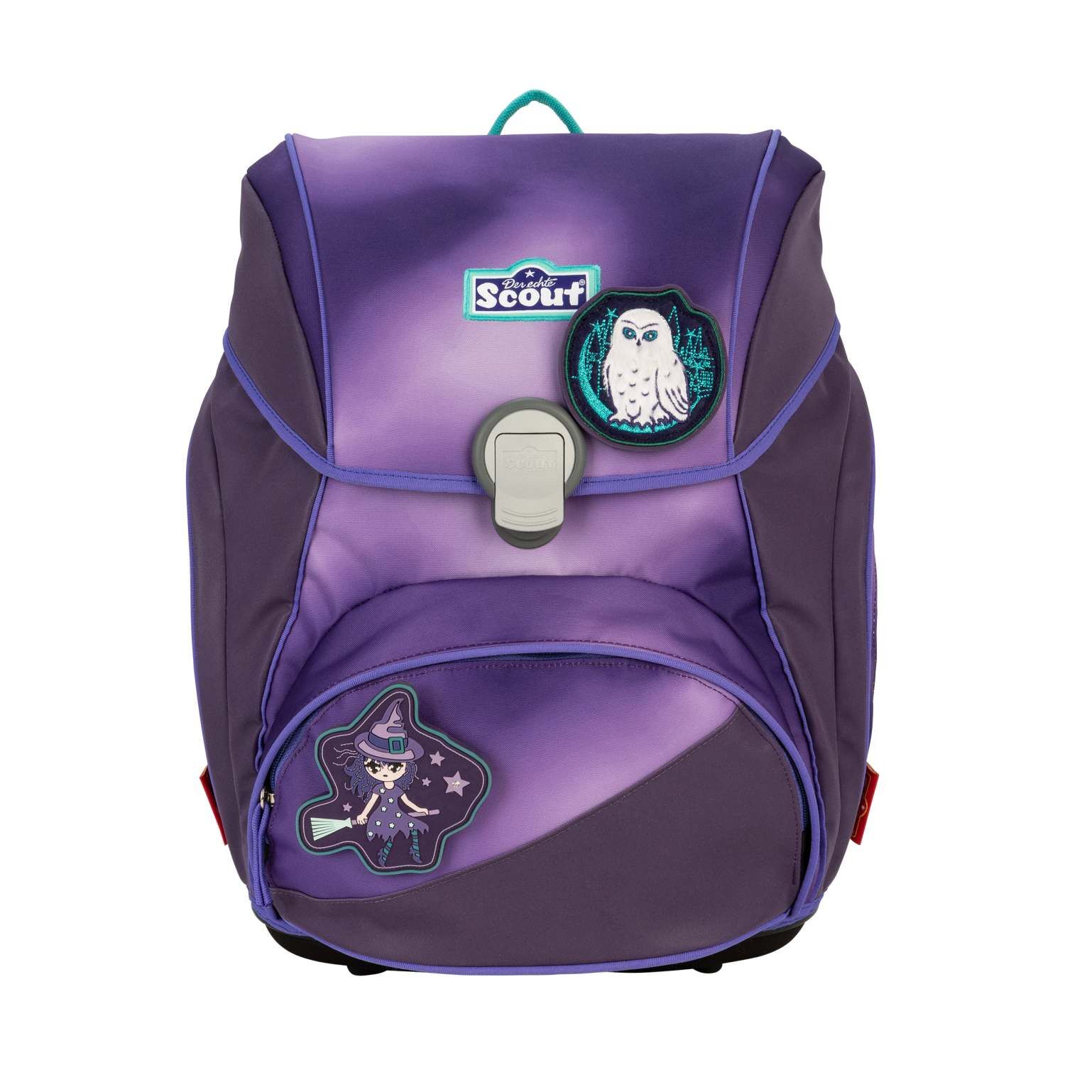 Scout Alpha Exklusiv Superflash Purple Magic Schulranzen-Set 4-teilig