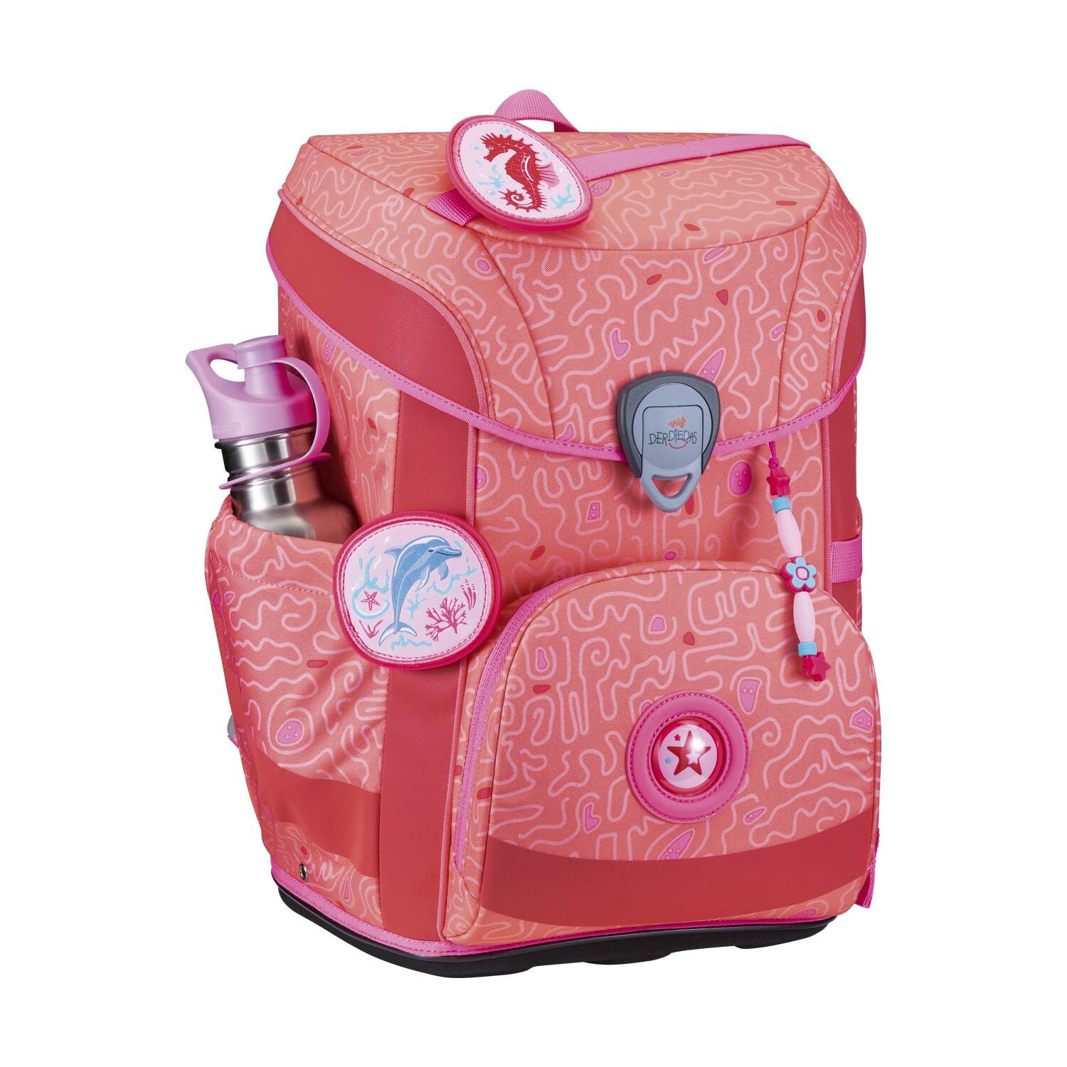 DerDieDas ErgoFlex Easy Superflash Coral Reef Schulranzenset 5-teilig