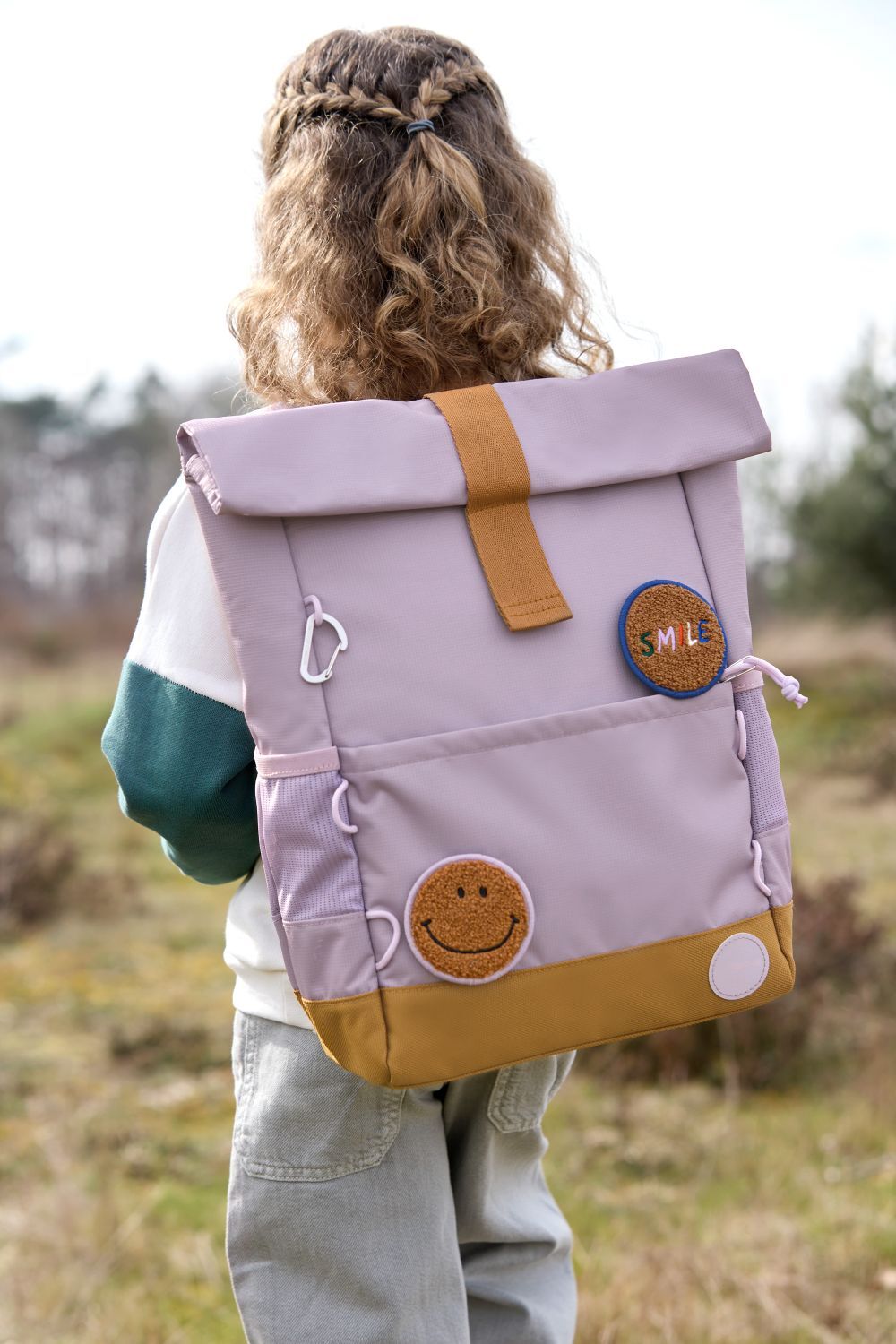 Lässig Kinderrucksack - Medium Rolltop Backpack Little Gang Lila