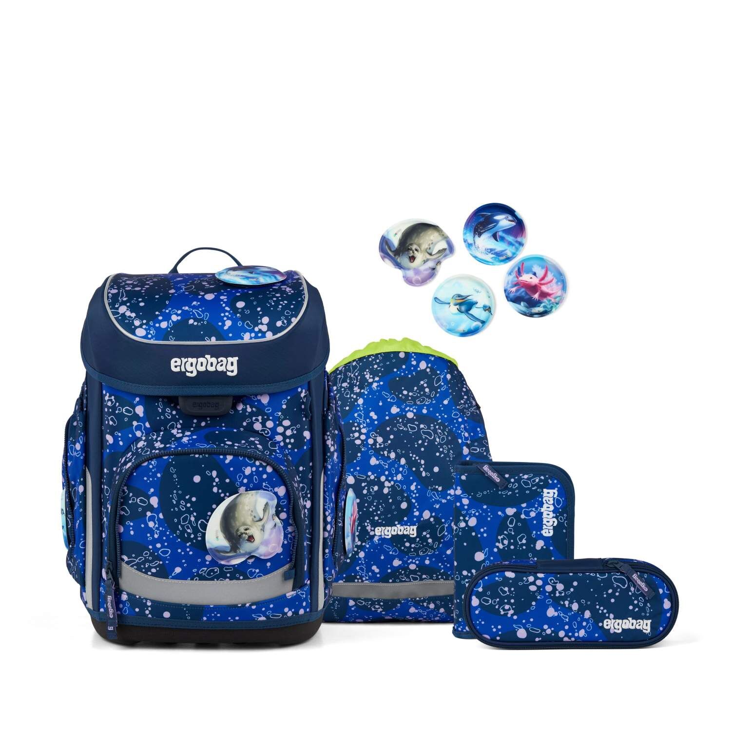 ergobag cubo Schulranzen-Set OzeanBärwohner