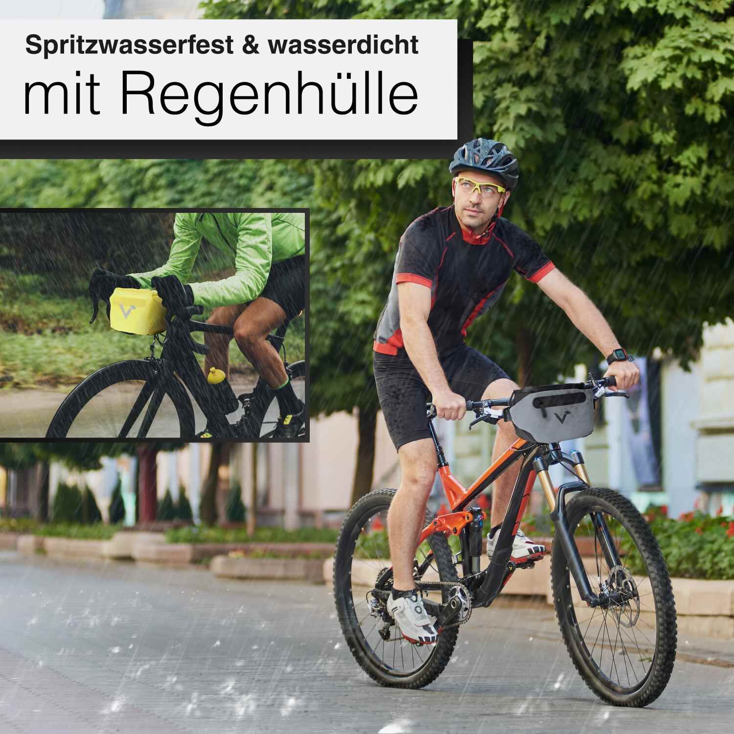 Valkental 3in1 City Bag Fahrradtasche - Schwarz