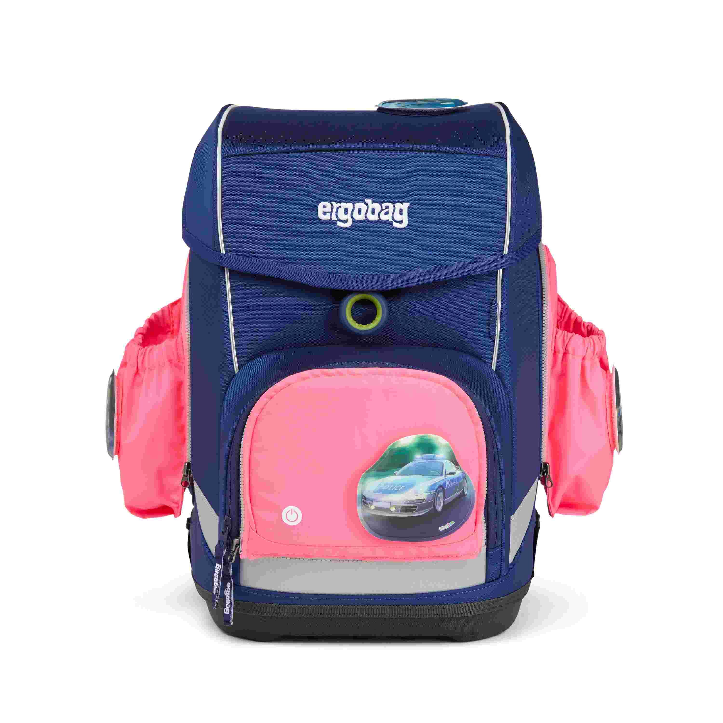 ergobag Fluo LED Seitentaschen Zip-Set Pink