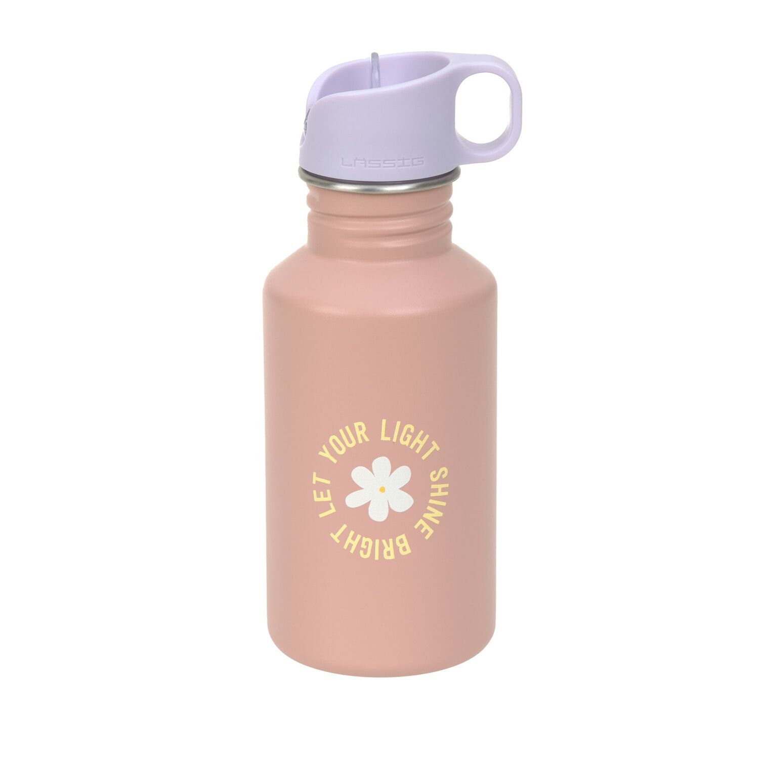 Lässig Trinkflasche Kinder - Edelstahl 500 ml, Pattern Party, Rosa