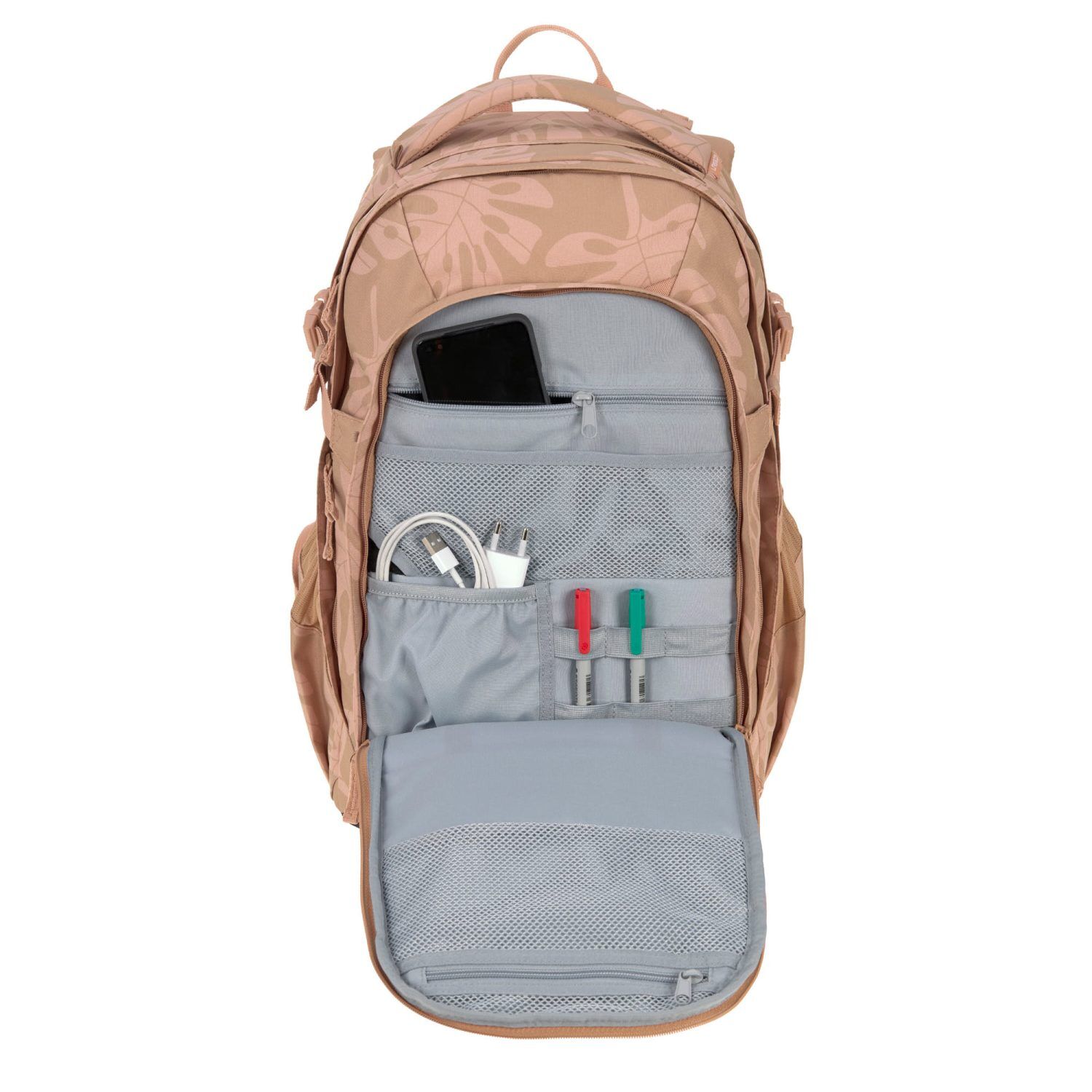 Lässig Schulrucksack BOLD Origin Leaves caramel