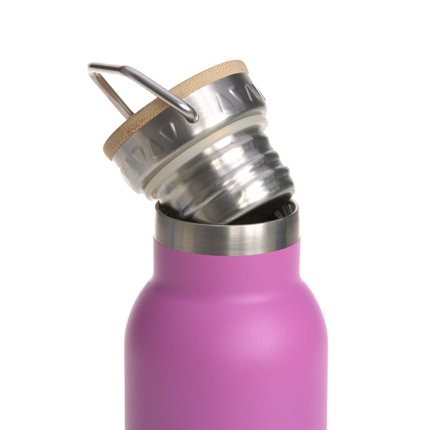 Lässig Trinkflasche Kinder - BOLD Double Walled Edelstahl 460 ml Unique, gradient purple