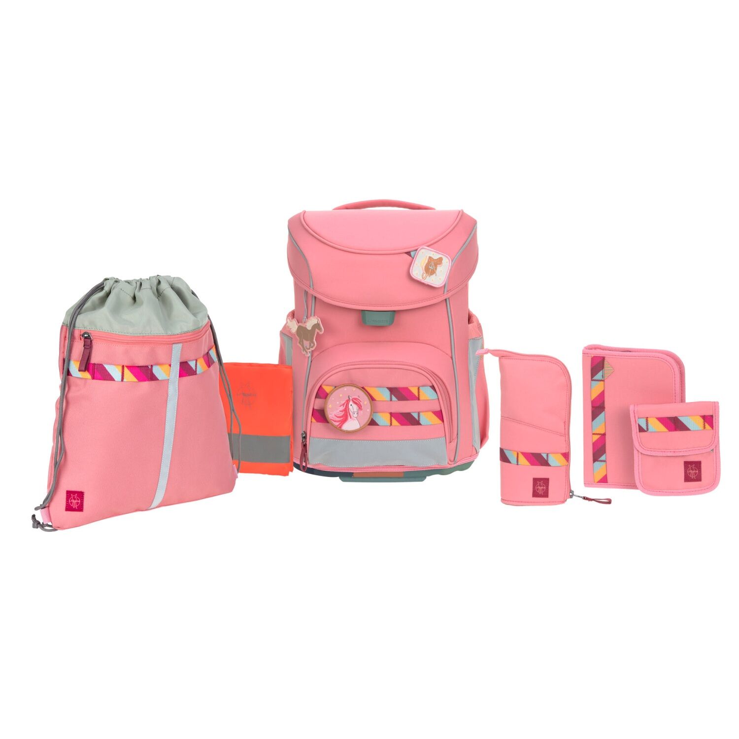 Lässig Schulranzen Set 7-teilig, Slim Unique pink