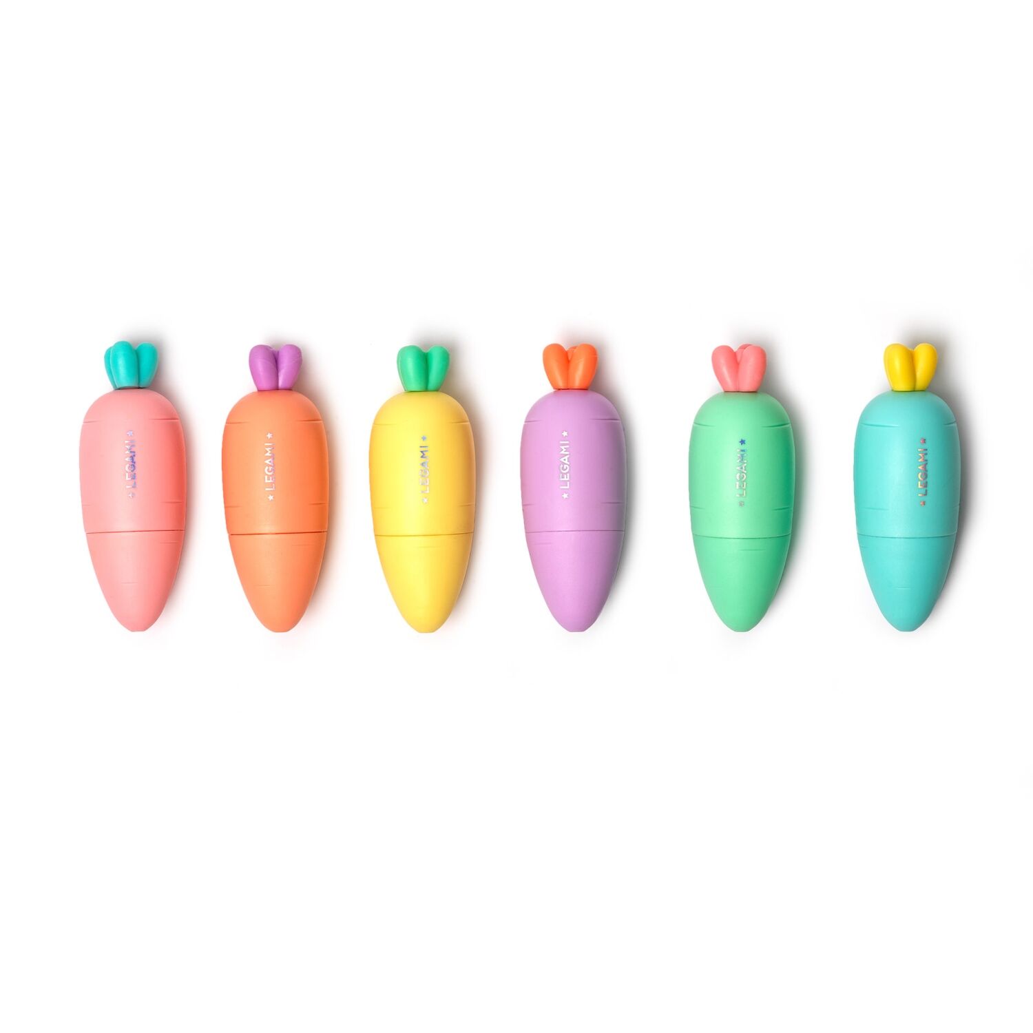 Legami Mini Textmarker 6er Set - CARRATE TEAM - CARROT