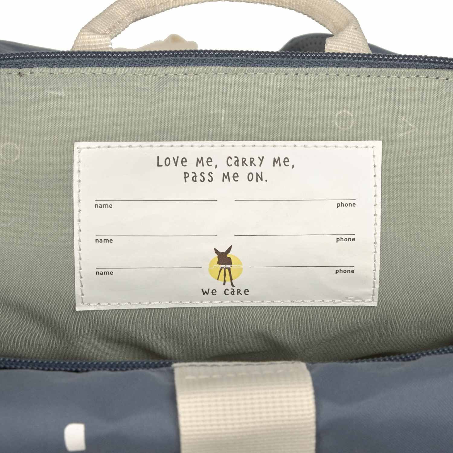 Lässig Kinderrucksack - Mini Rolltop Backpack Happy Prints midnight blue