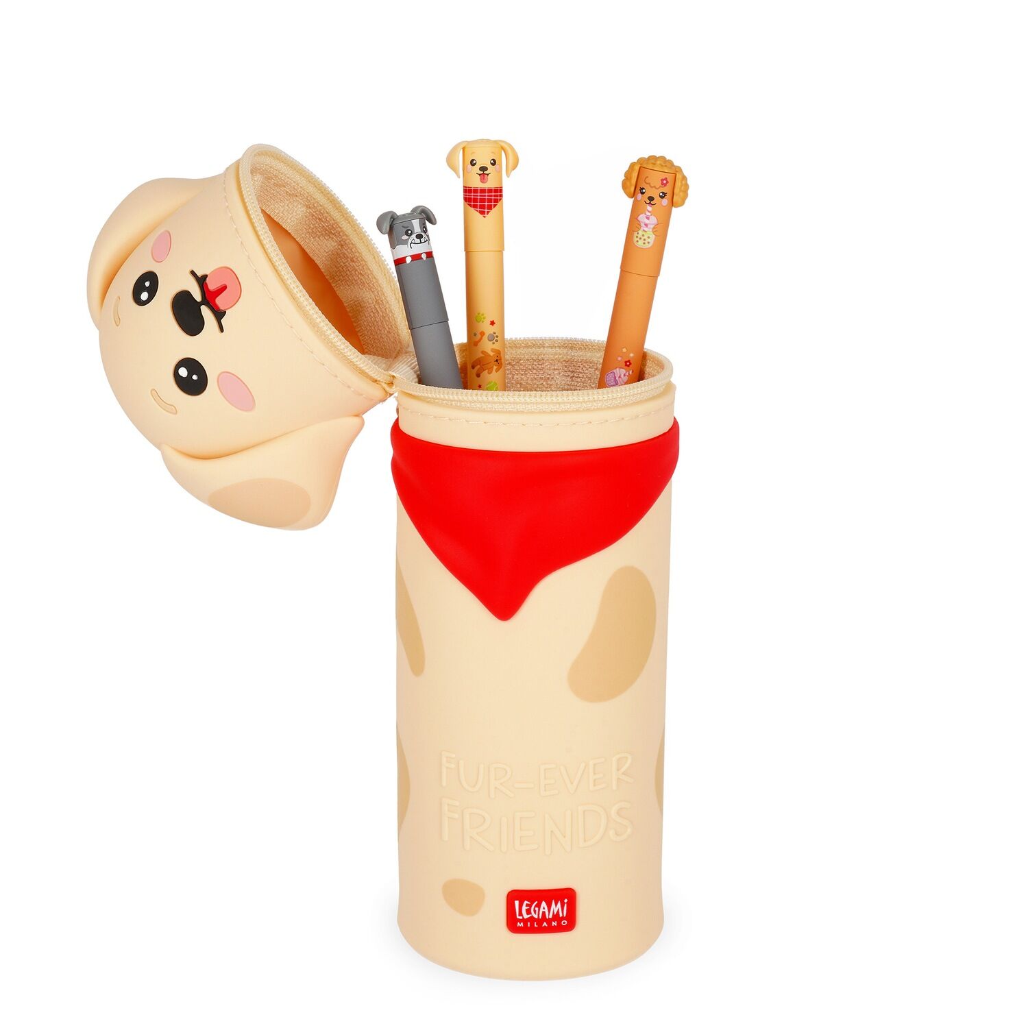 Legami 2-IN-1 Silikon Federmäppchen - KAWAII - GOLDEN