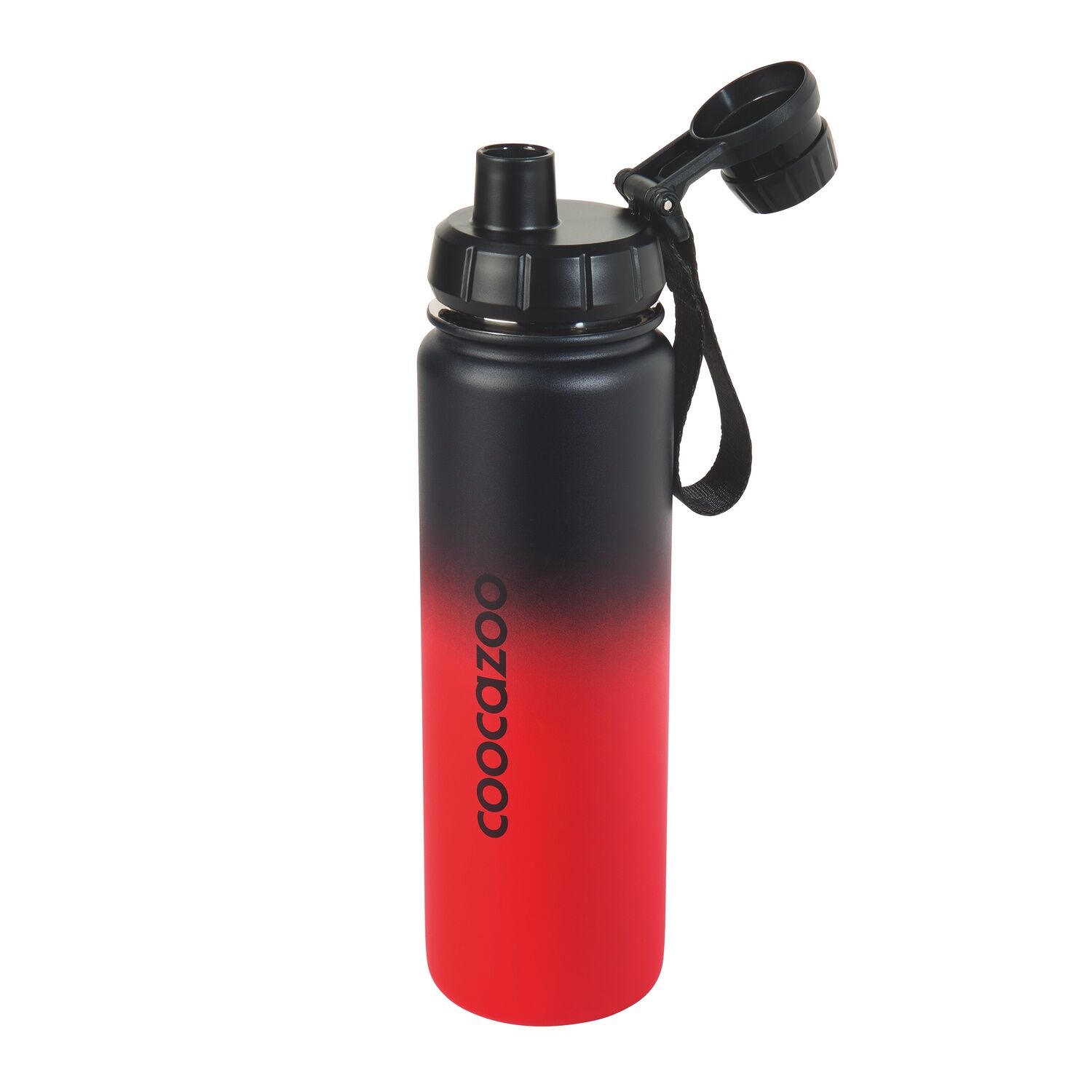 coocazoo Isolierte Edelstahl-Trinkflasche, Gradient Red