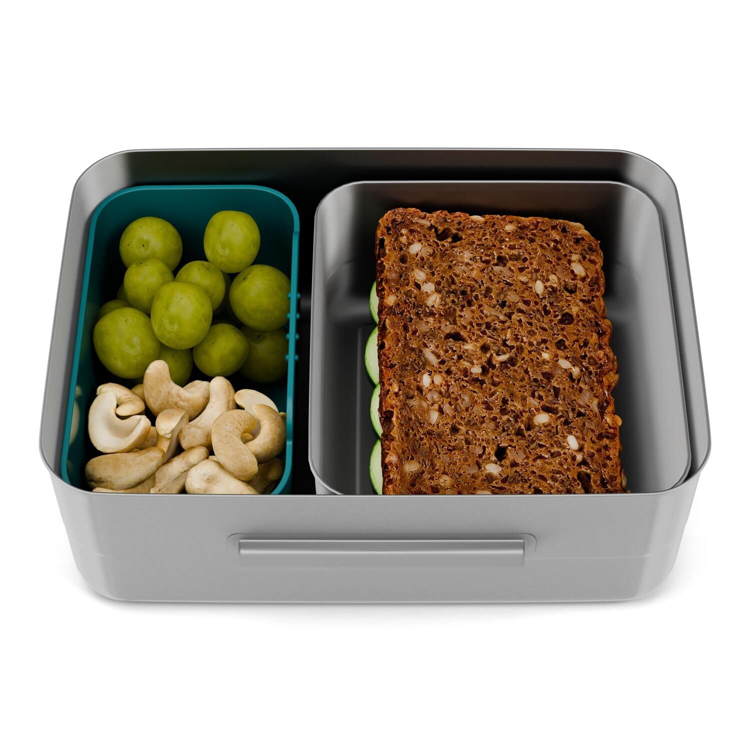 ergobag Edelstahl Brotdose Blümchen