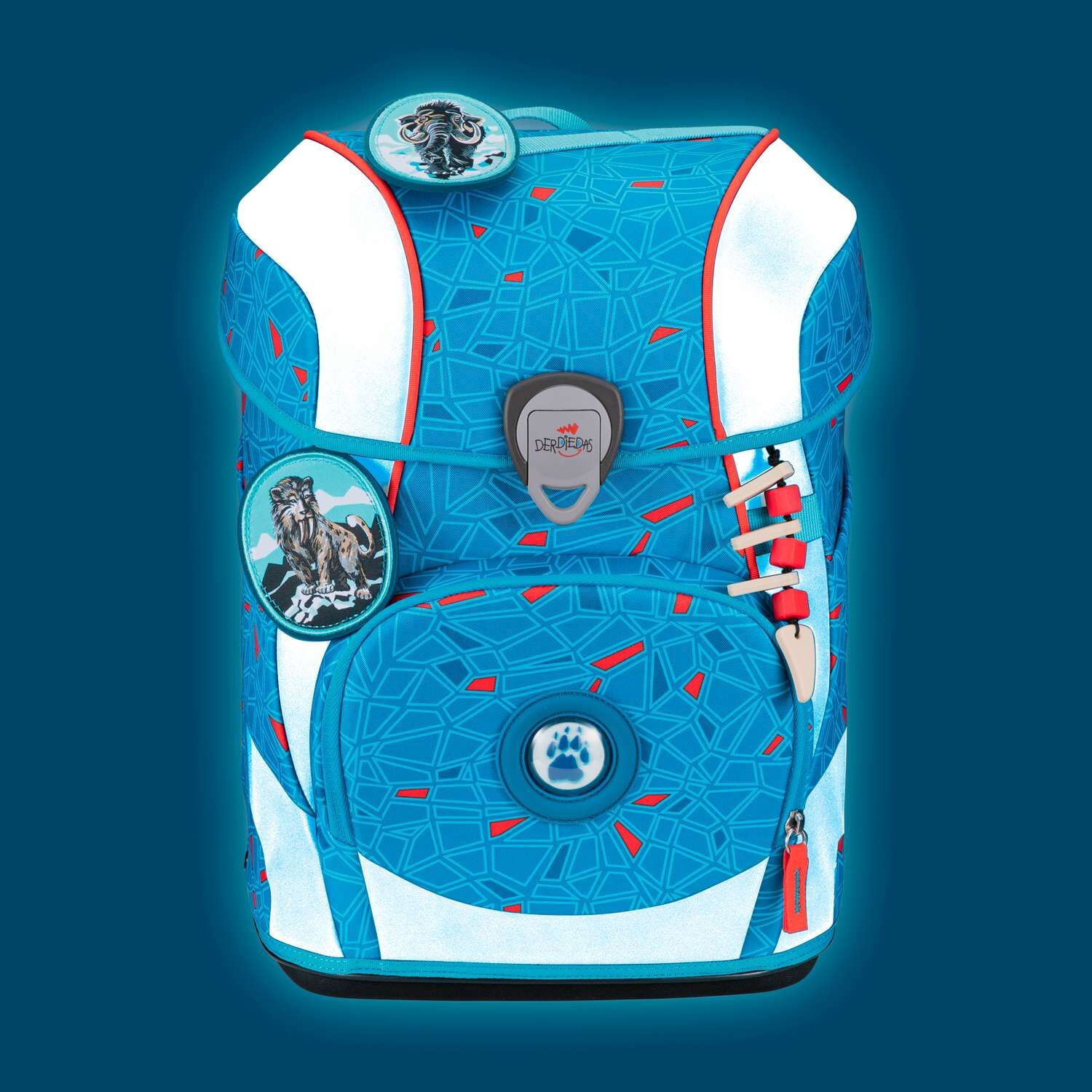 DerDieDas ErgoFlex Tiny Superflash Blue Ice Schulranzenset 5-teilig