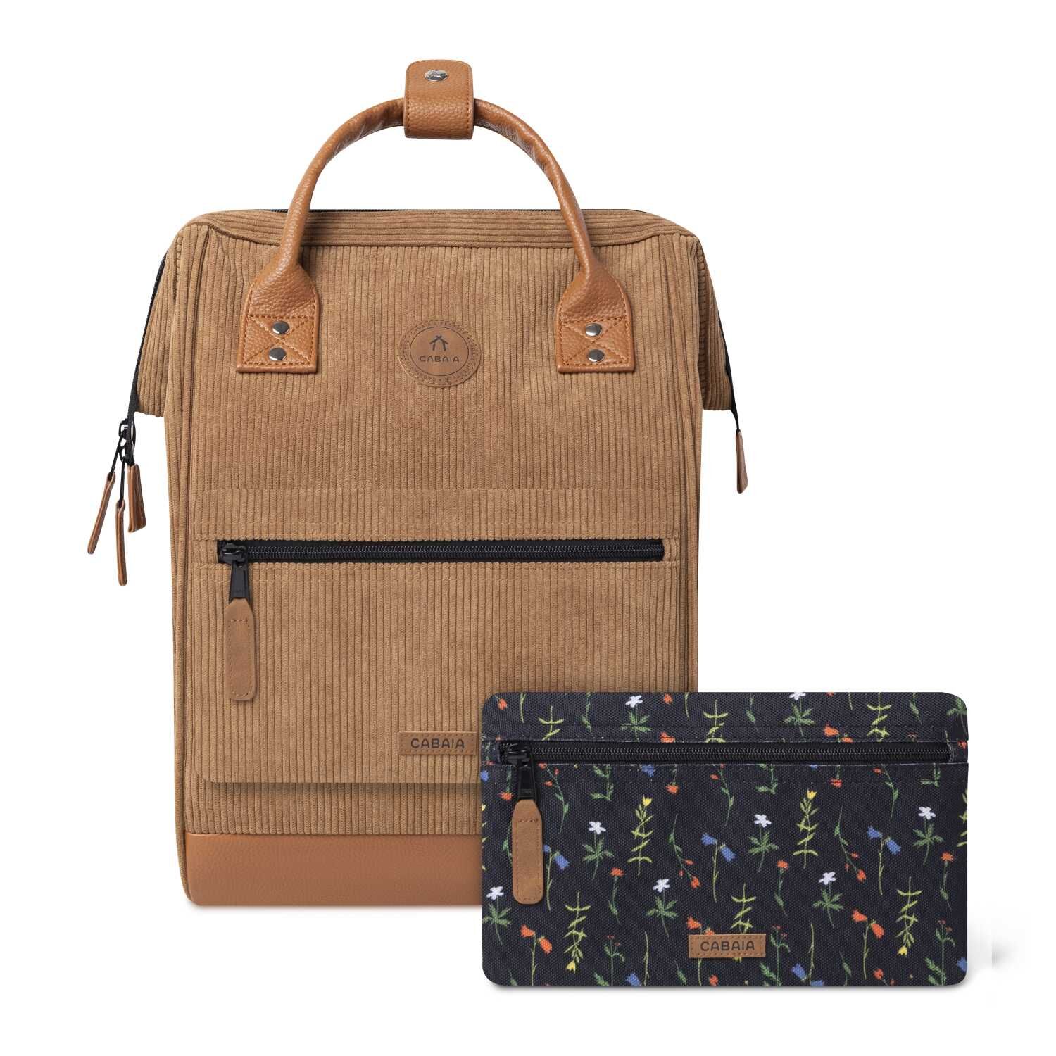 CABAIA Adventurer DUBAI Velvet Recyled Rucksack Medium Brown