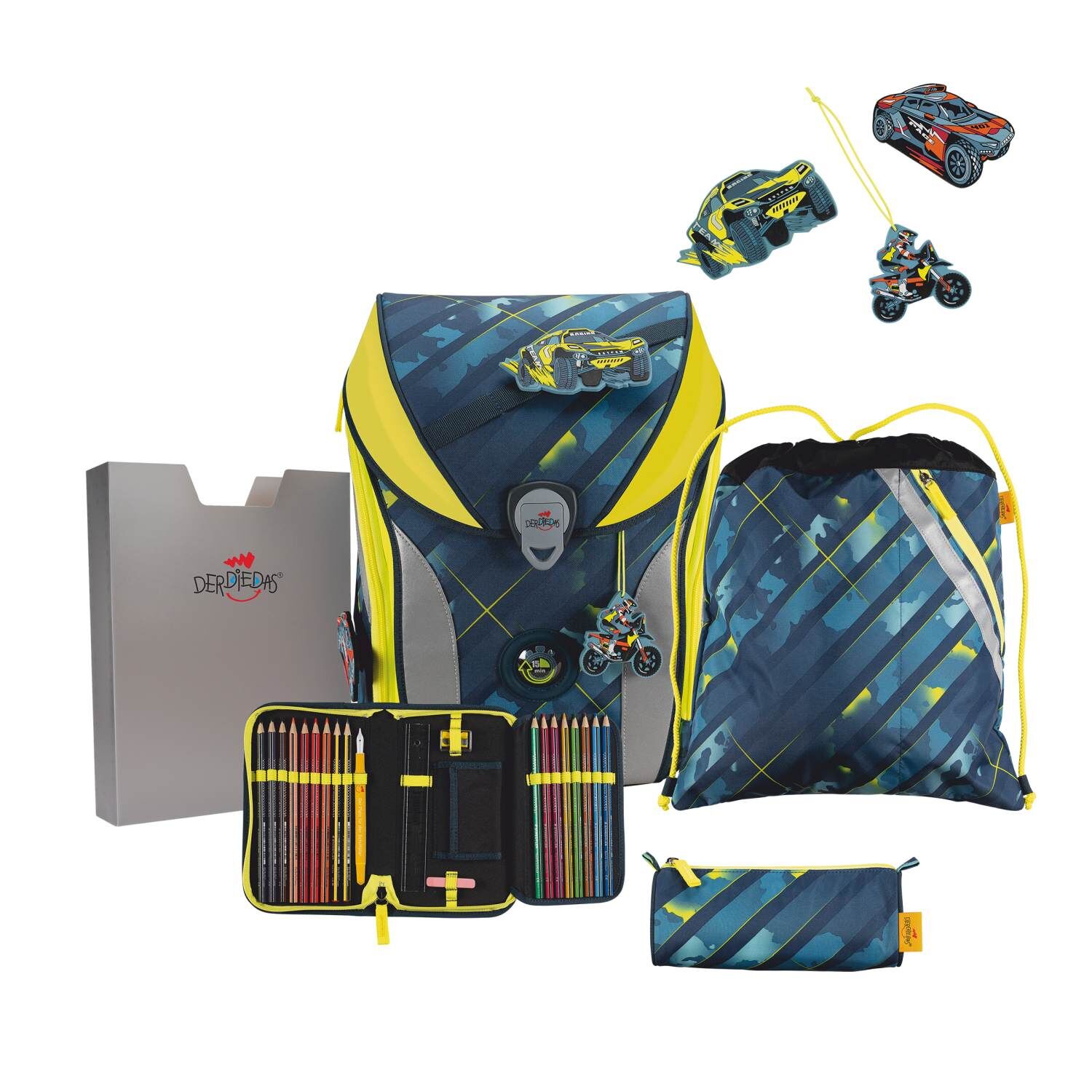 DerDieDas ErgoFlex MAX Schulranzenset 5-teilig Speed Challenge