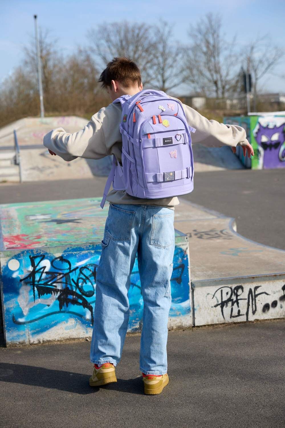 Lässig Schulrucksack BOLD Origin lavender