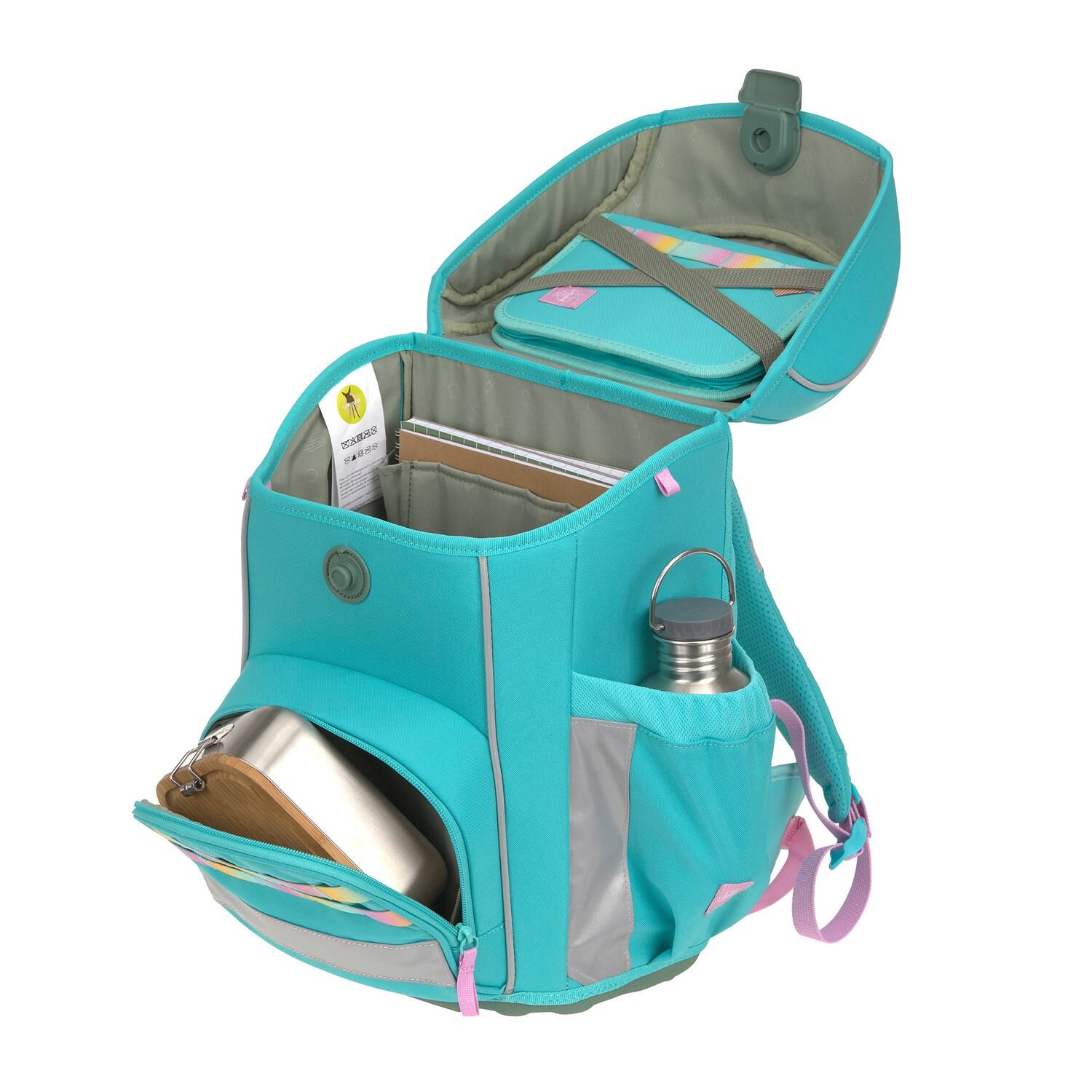 Lässig Schulranzen Set 7-teilig, Slim Unique turquoise