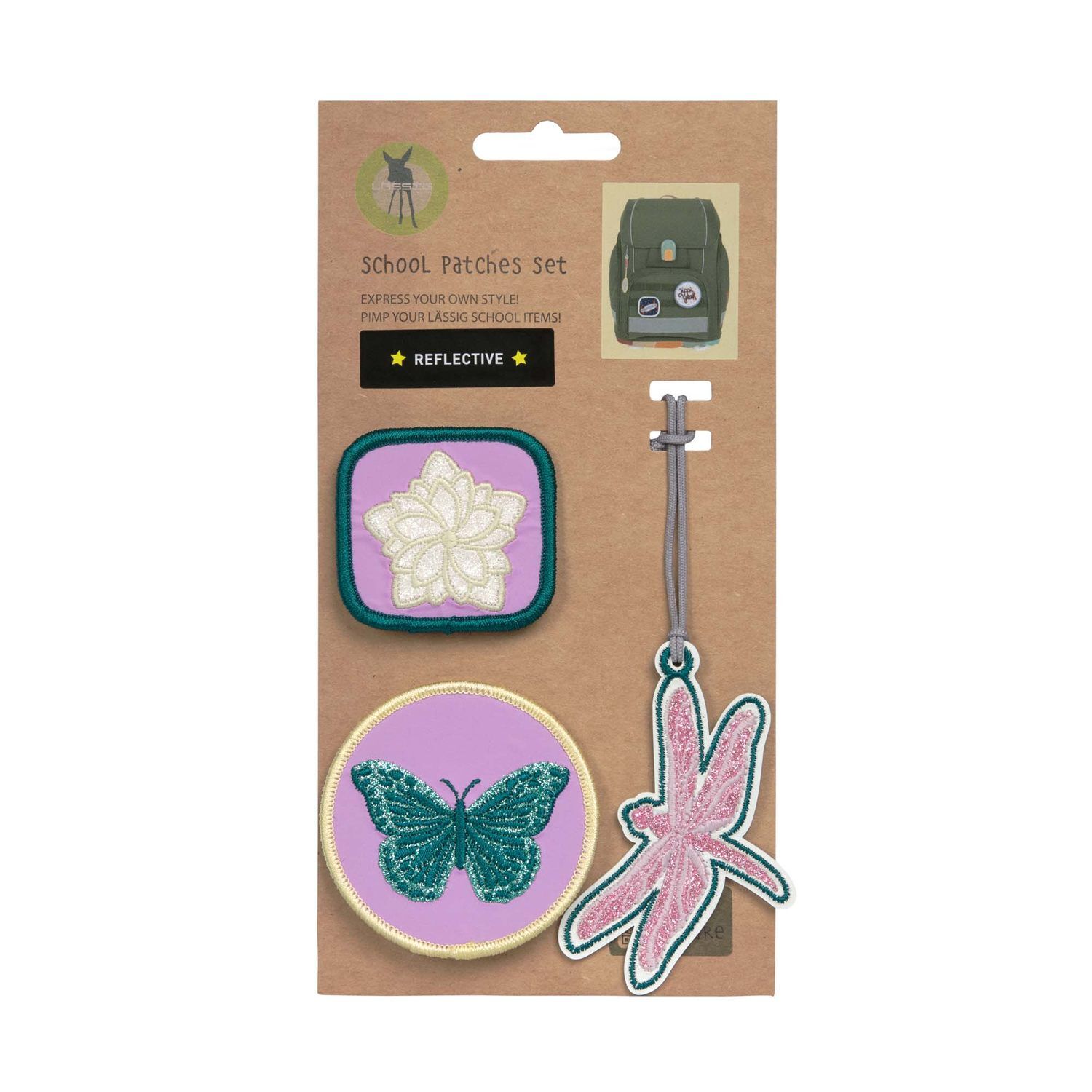 Lässig Anhänger & Patches 3er Set, Libelle
