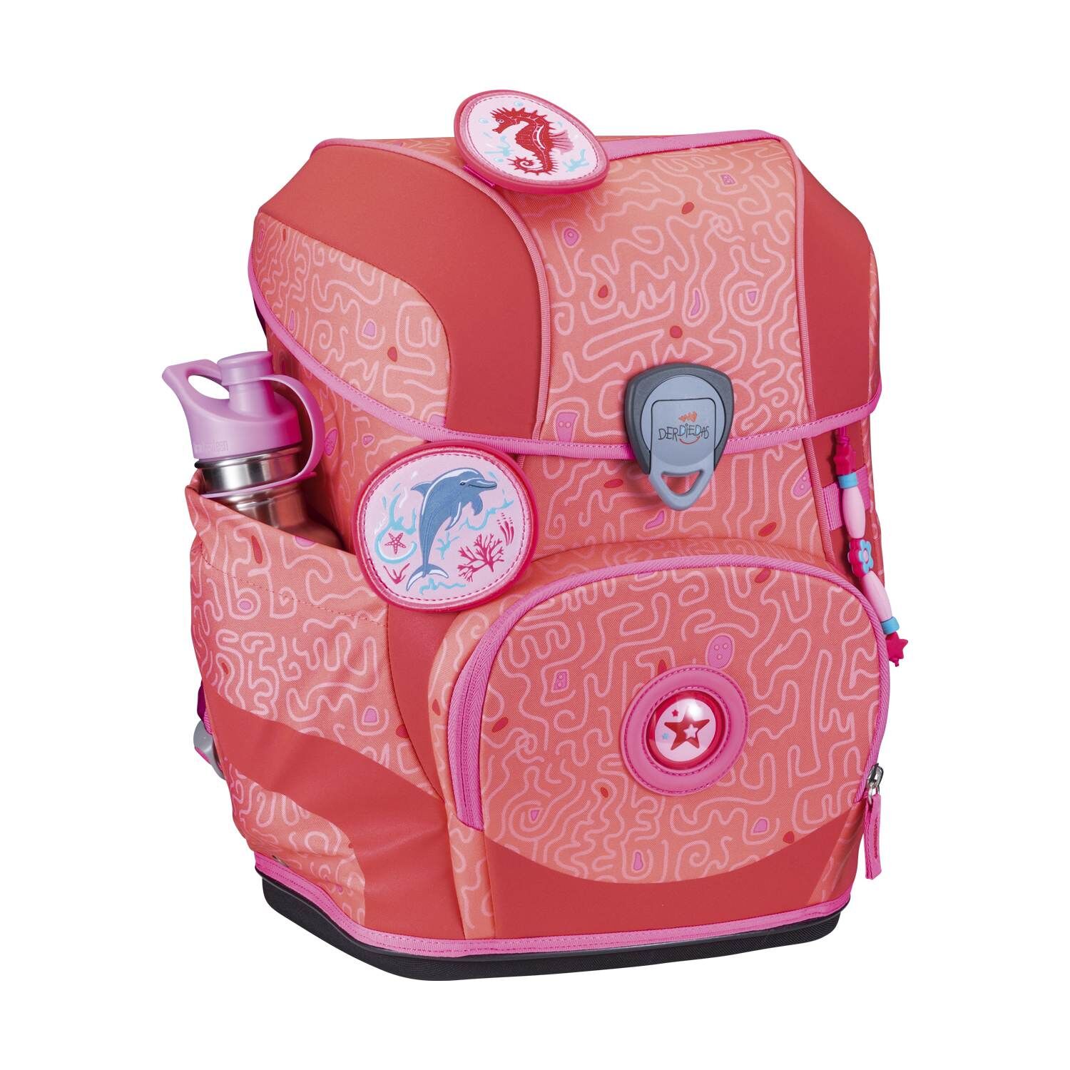 DerDieDas ErgoFlex Tiny Superflash Coral Reef Schulranzenset 5-teilig