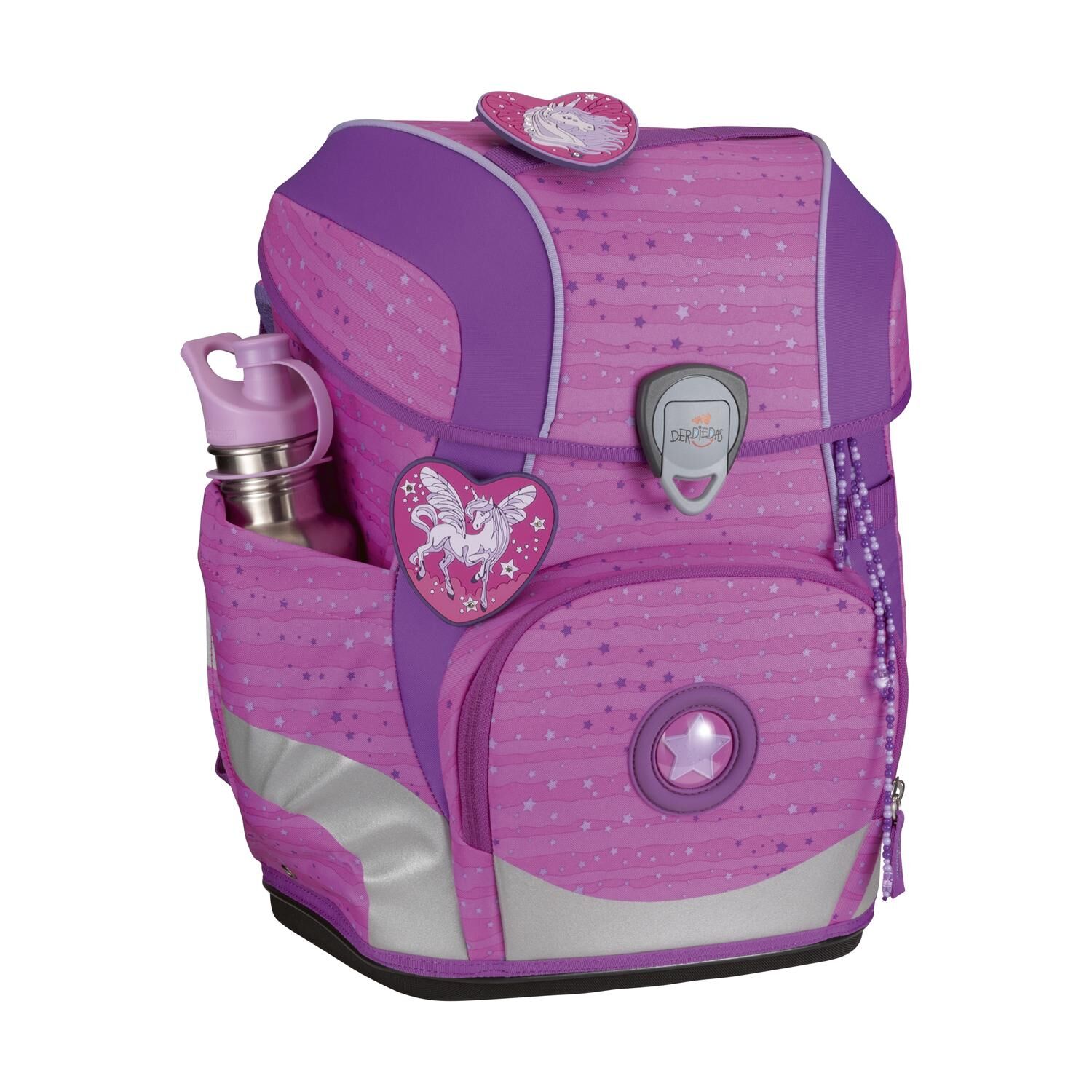 DerDieDas ErgoFlex Tiny Purple Unicorn Schulranzenset 5-teilig