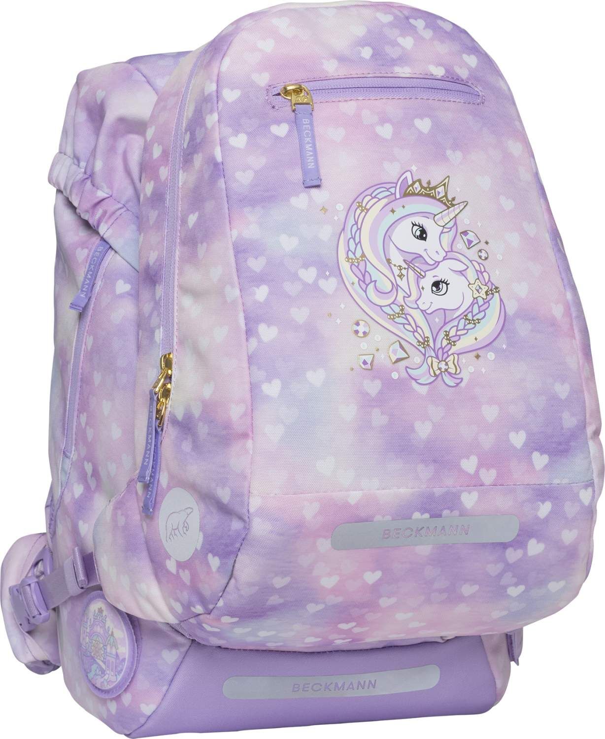 Beckmann Schulranzenset Classic Maxi - 6-Tlg. Set Unicorn Princess Purple