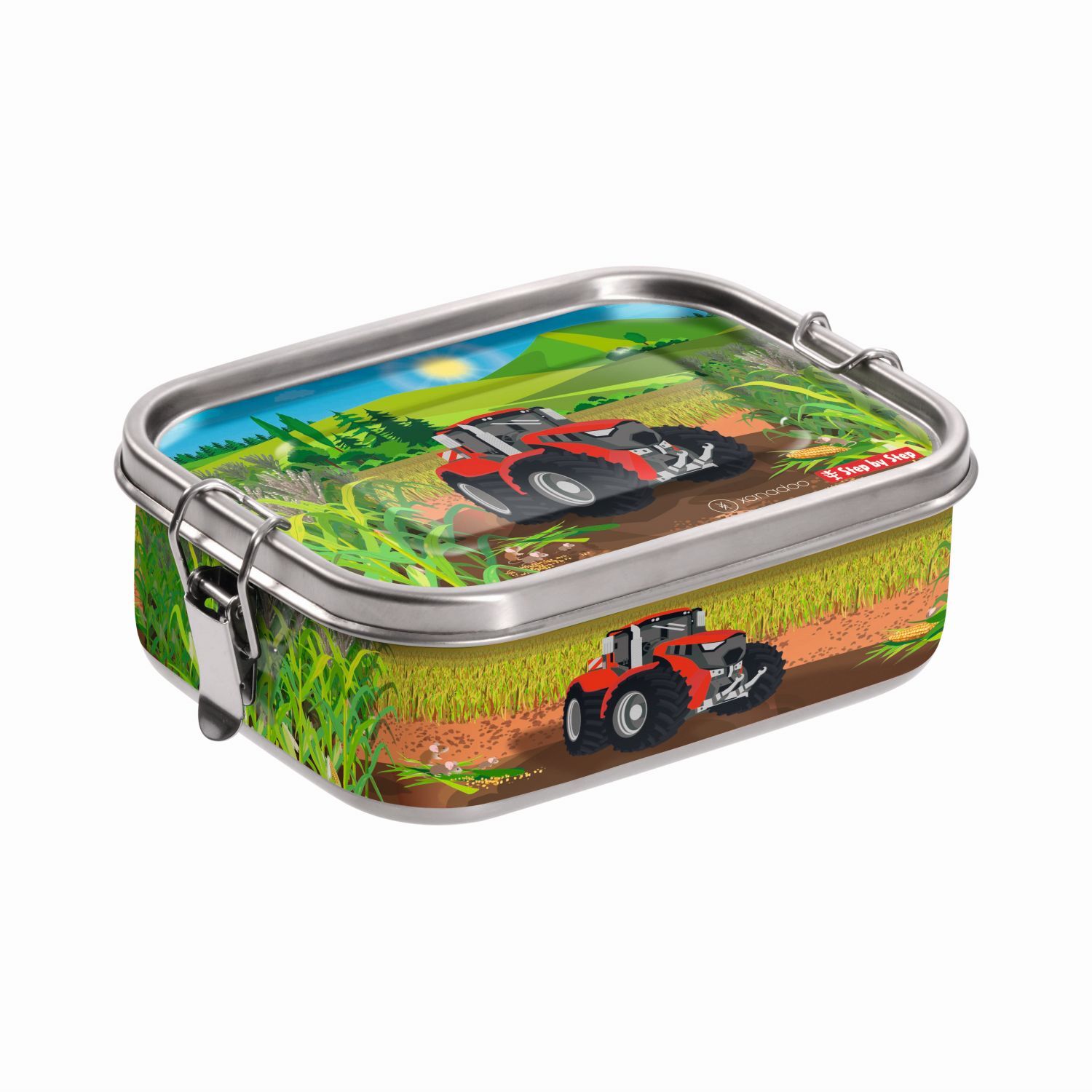 Step by Step Edelstahl-Lunchbox "Tractor Freddy"