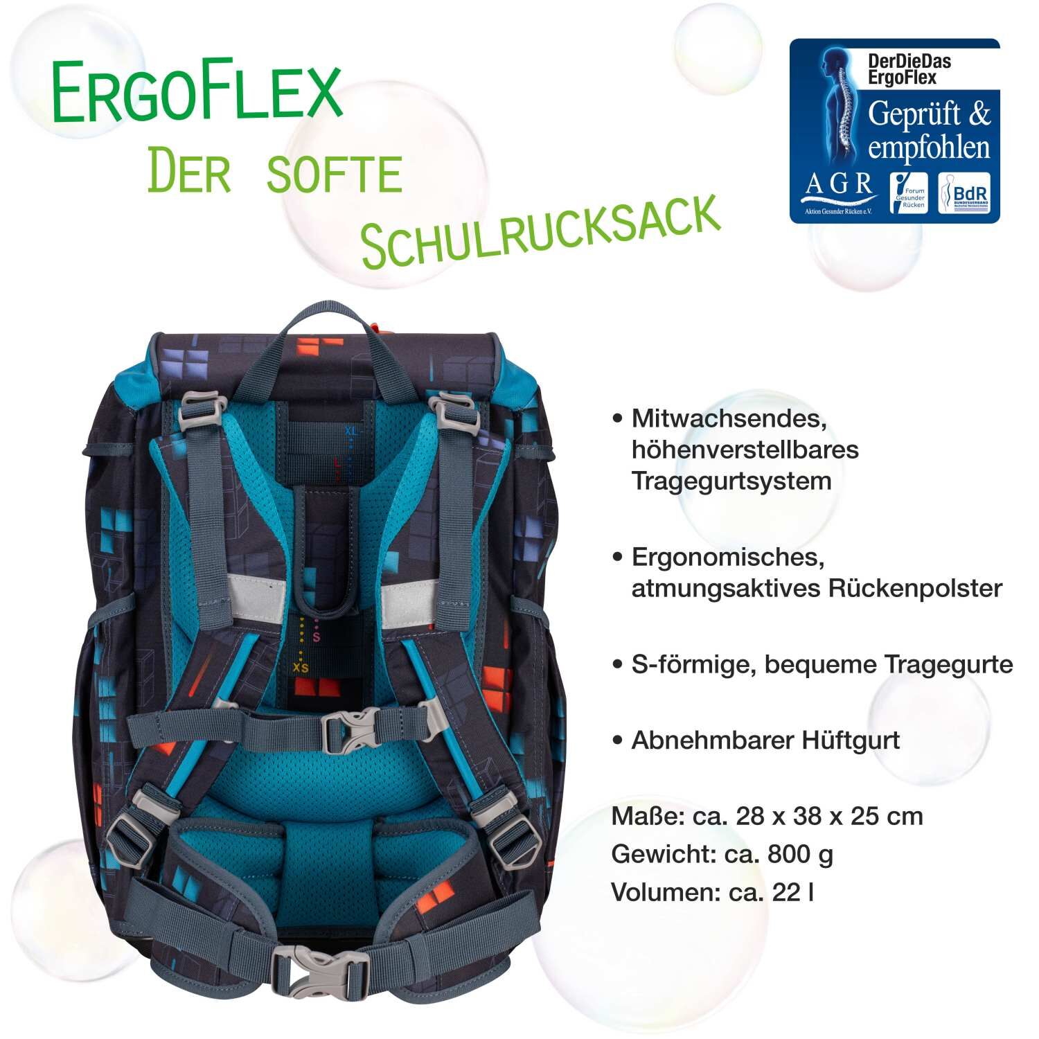 DerDieDas ErgoFlex Schulranzenset 5 teilig Ninja Fighter