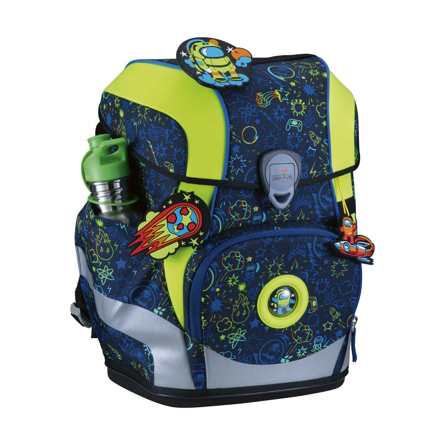 DerDieDas ErgoFlex Tiny Neon Crazy Schulranzenset 5-teilig