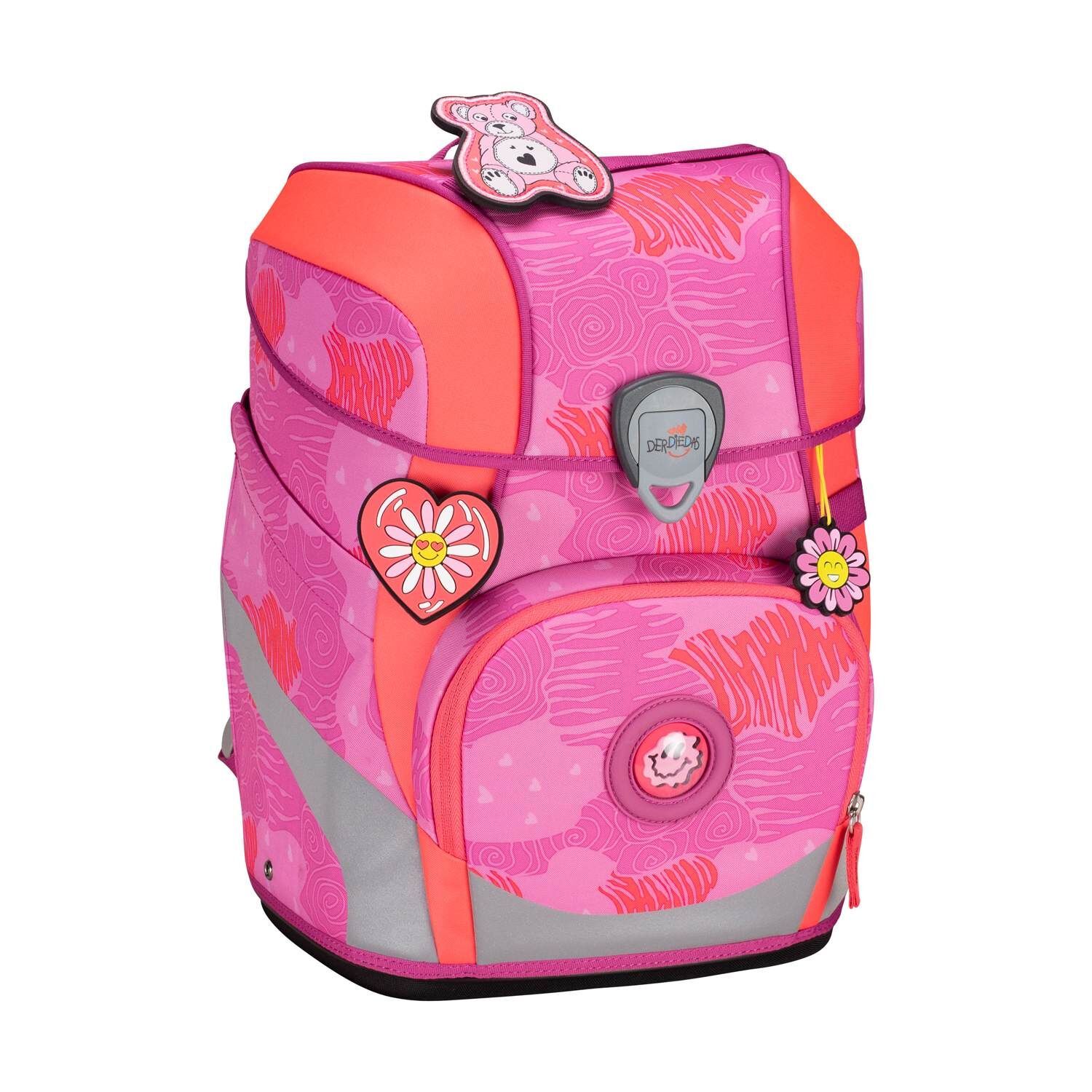 DerDieDas ErgoFlex Tiny Schulranzenset 5 teilig Roses